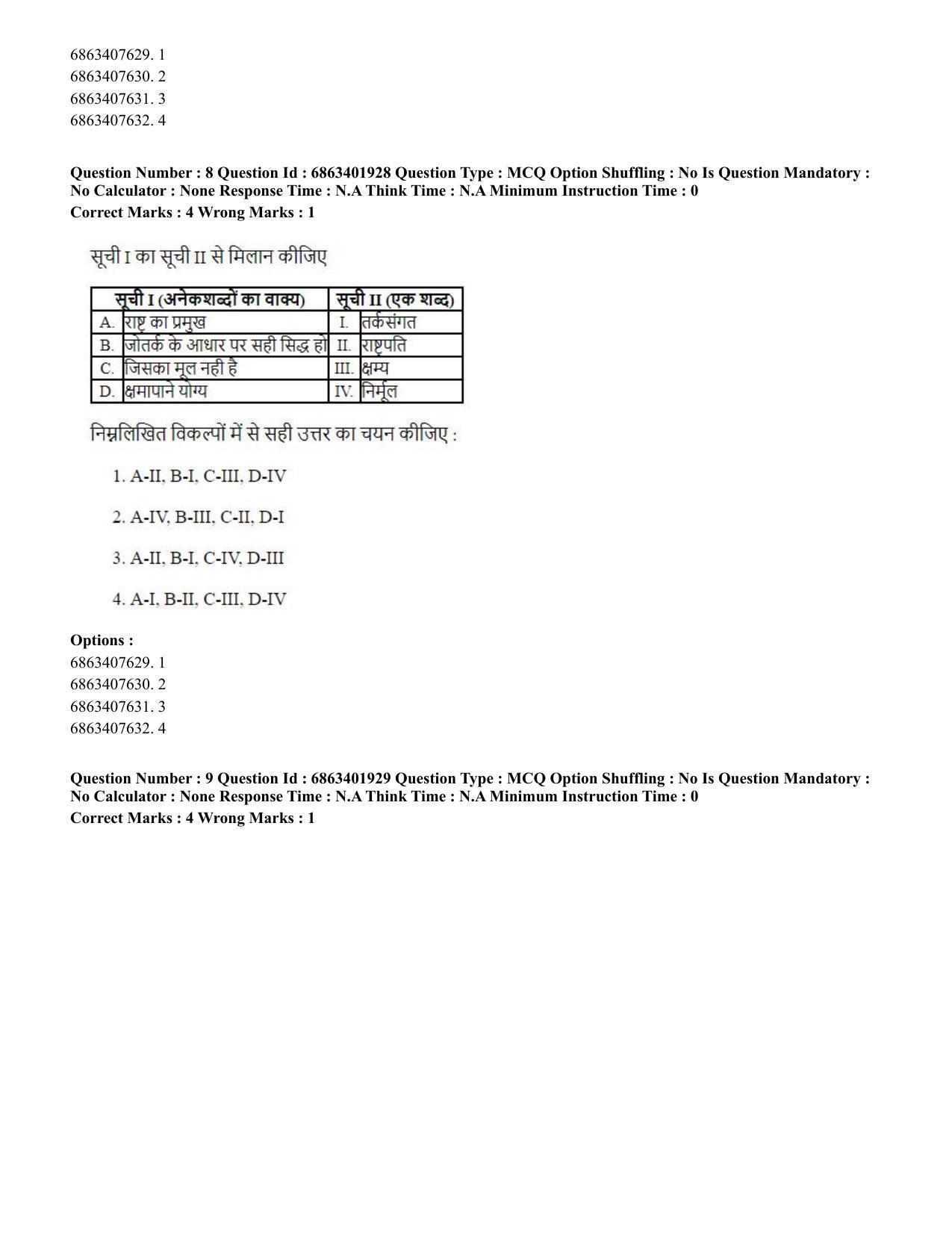 CUET PG 2023: ACQP21 – Shukla Yajurveda (BHU) (Hindi) - Shift 2 (5-06-2023) Question Paper - Page 14