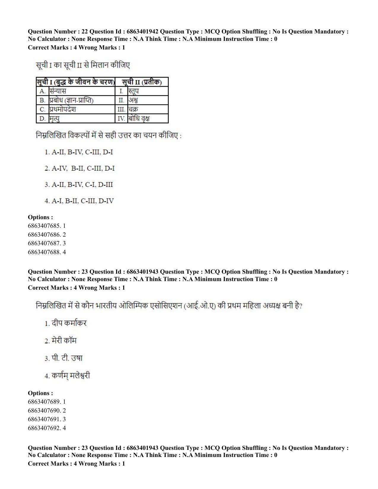 CUET PG 2023: ACQP21 – Shukla Yajurveda (BHU) (Hindi) - Shift 2 (5-06-2023) Question Paper - Page 37