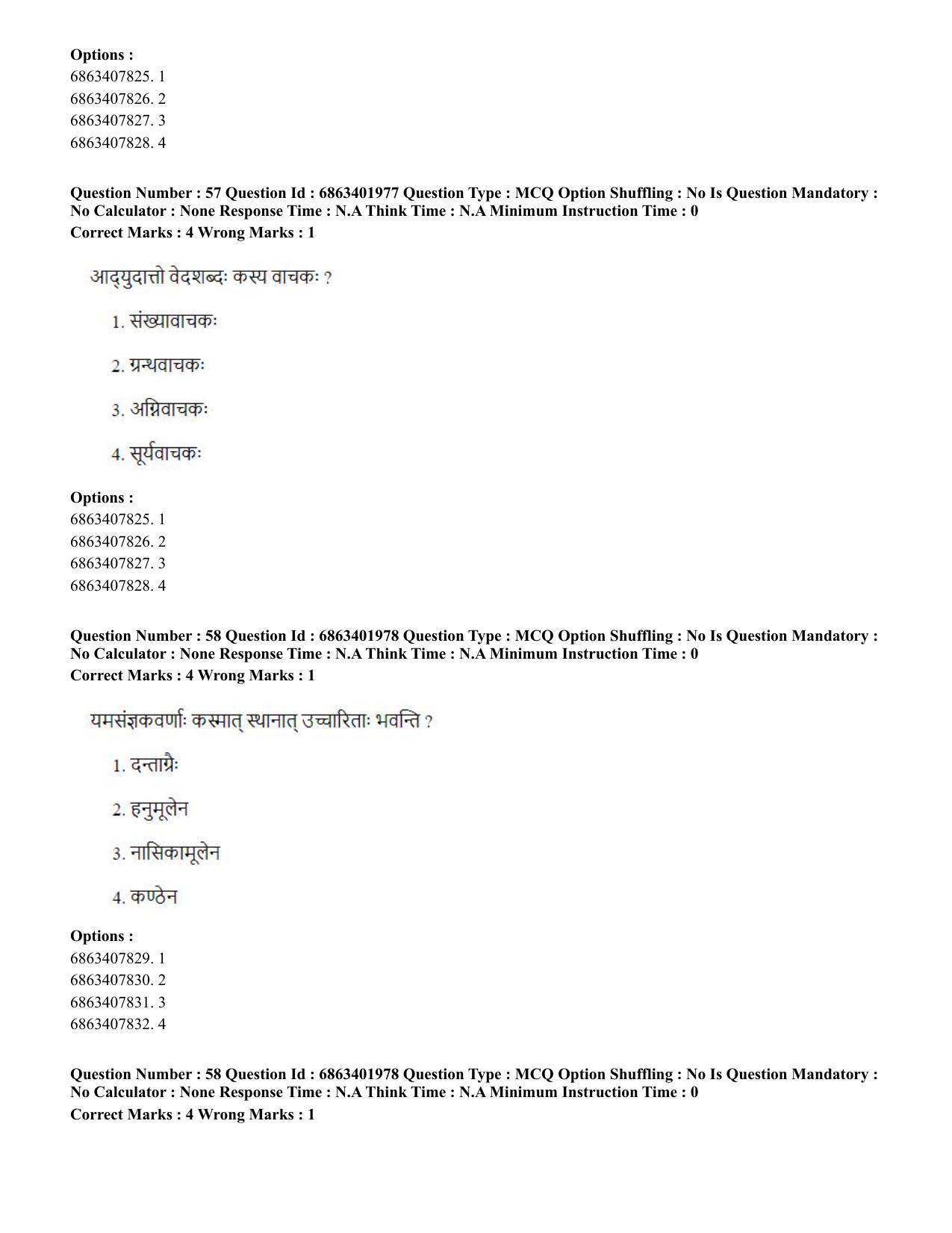 CUET PG 2023: ACQP21 – Shukla Yajurveda (BHU) (Hindi) - Shift 2 (5-06-2023) Question Paper - Page 80