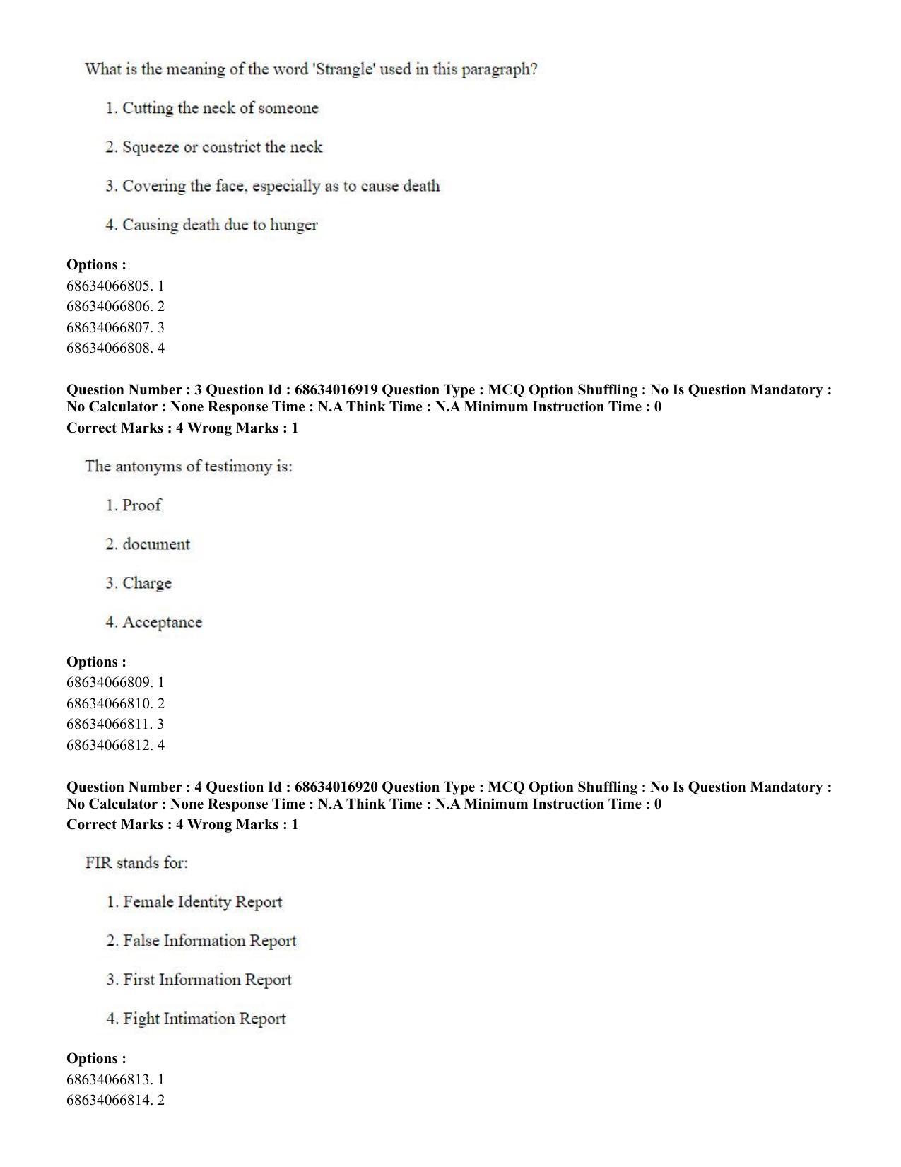 CUET PG 2023: SCQP14 – Geology , Earth Sciences(ENG) - Shift 1 (13-06-2023) Question Paper  - Page 3