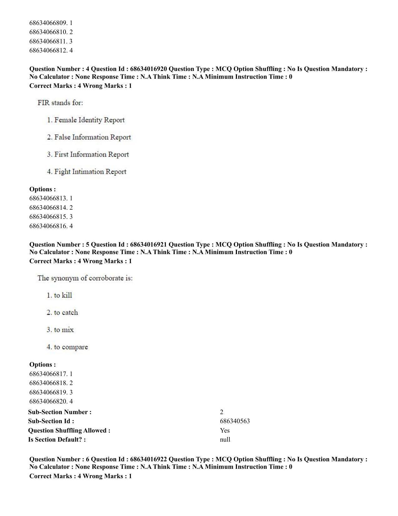 CUET PG 2023: SCQP14 – Geology , Earth Sciences(ENG) - Shift 1 (13-06-2023) Question Paper  - Page 6