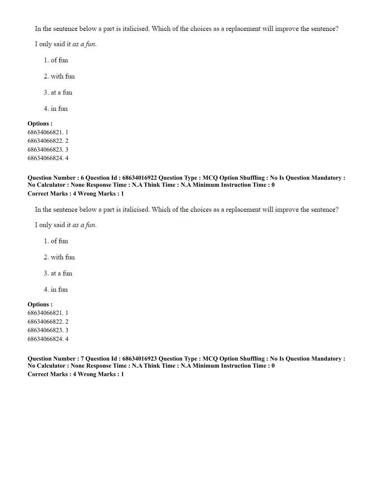 CUET PG 2023: SCQP14 – Geology , Earth Sciences(ENG) - Shift 1 (13-06-2023) Question Paper  - Page 7