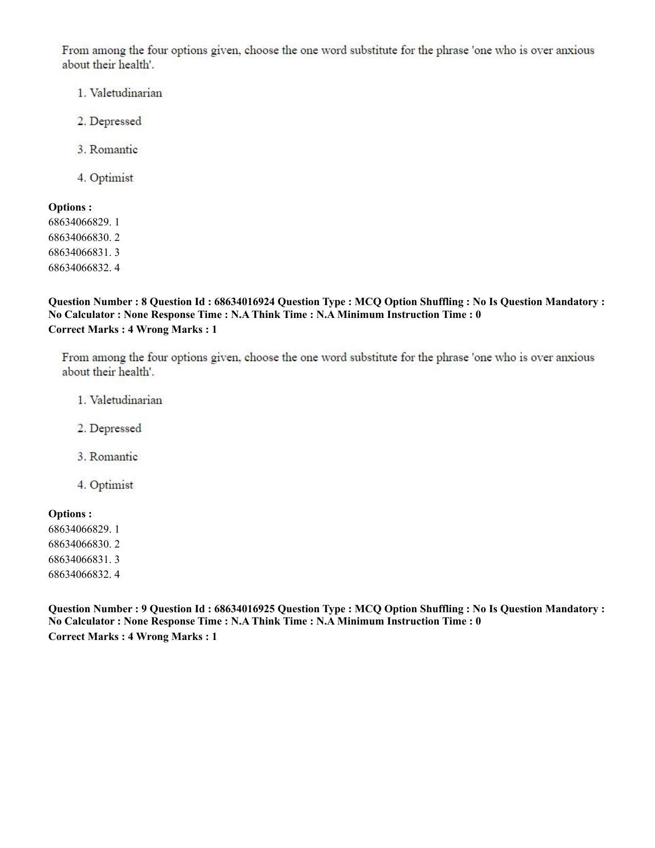 CUET PG 2023: SCQP14 – Geology , Earth Sciences(ENG) - Shift 1 (13-06-2023) Question Paper  - Page 9