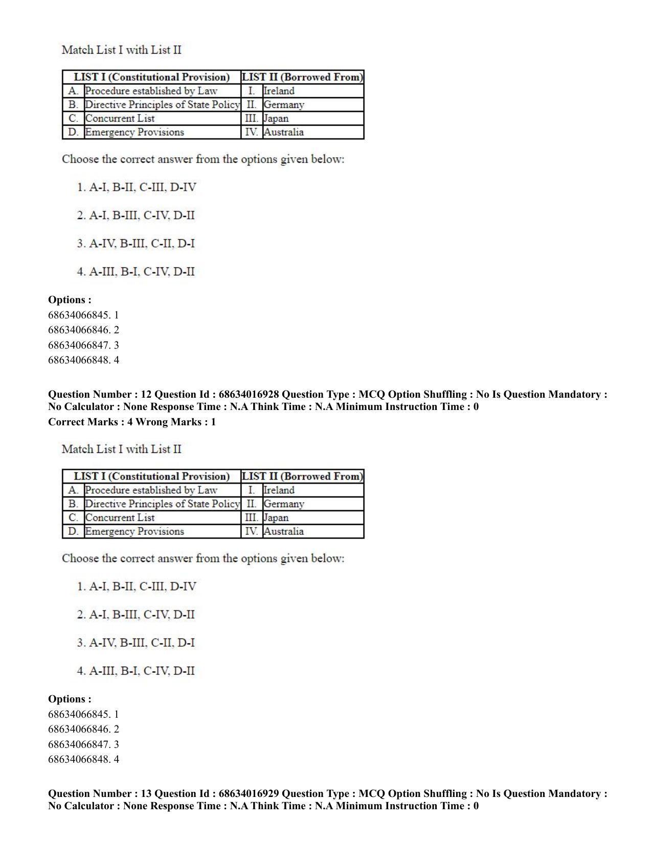 CUET PG 2023: SCQP14 – Geology , Earth Sciences(ENG) - Shift 1 (13-06-2023) Question Paper  - Page 13