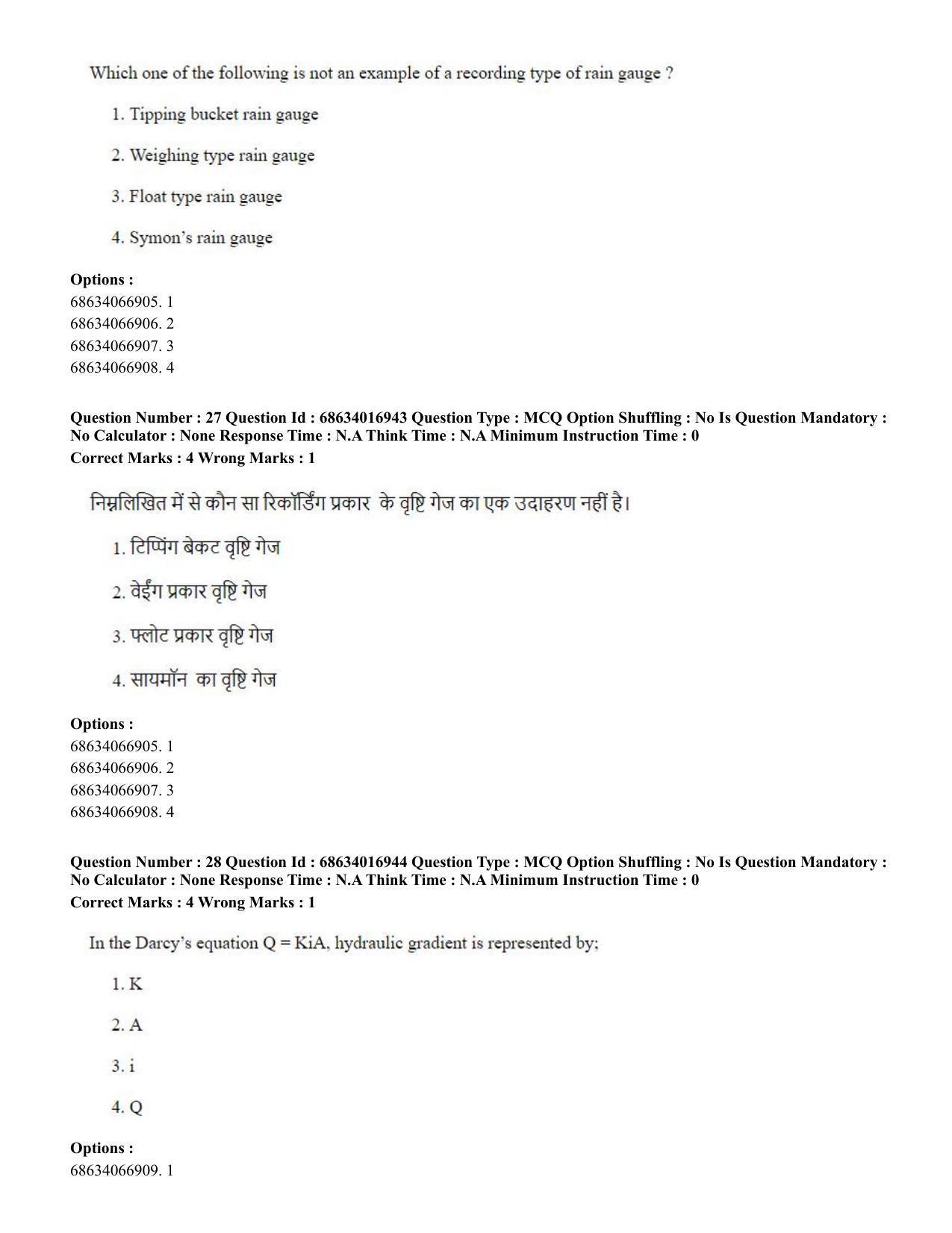 CUET PG 2023: SCQP14 – Geology , Earth Sciences(ENG) - Shift 1 (13-06-2023) Question Paper  - Page 28