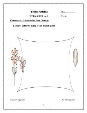 Worksheets for Class 2 Maths Assignment 45 Patterns