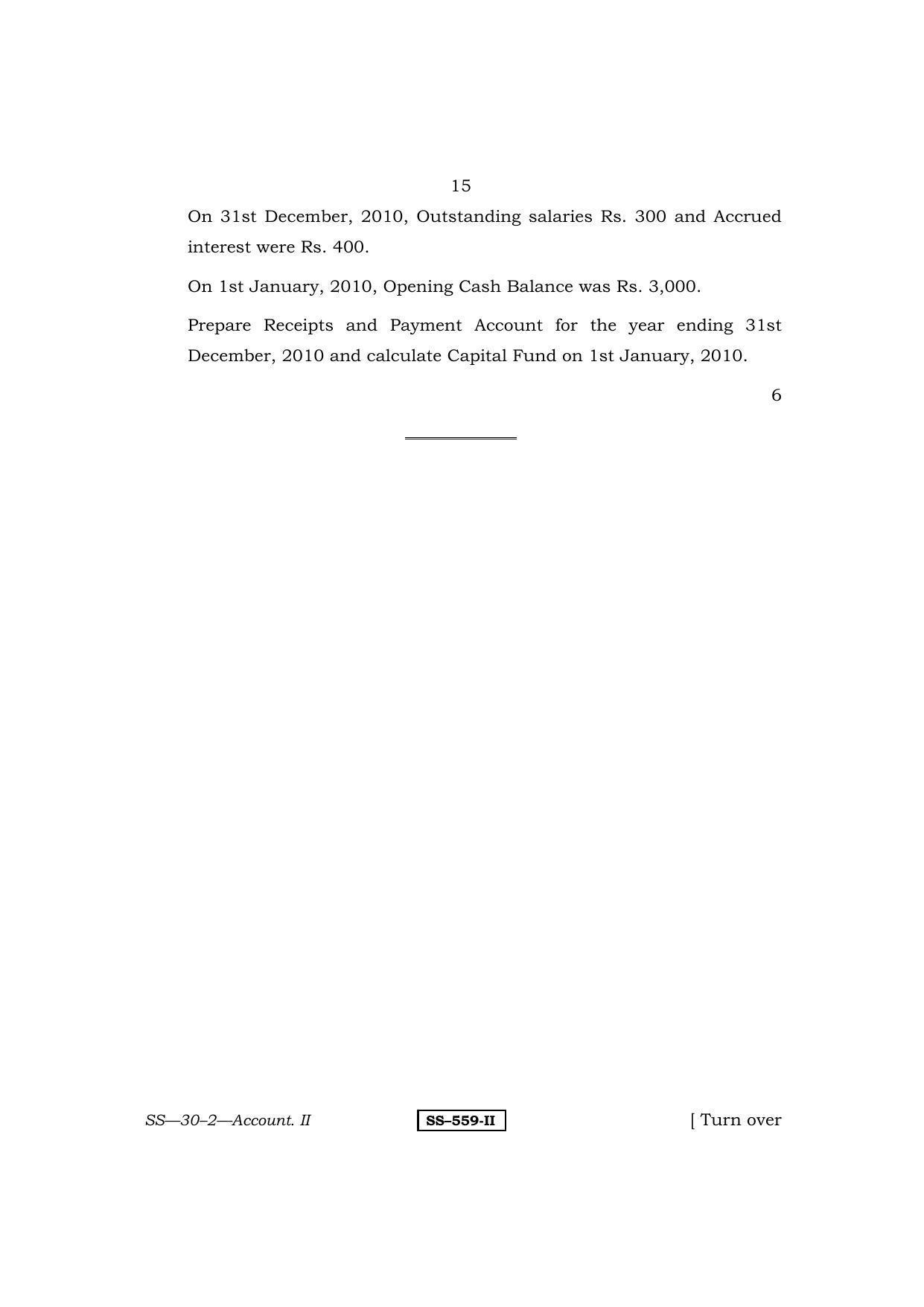 Class 12 2011 Accountancy - II RBSE Question Paper - Page 15