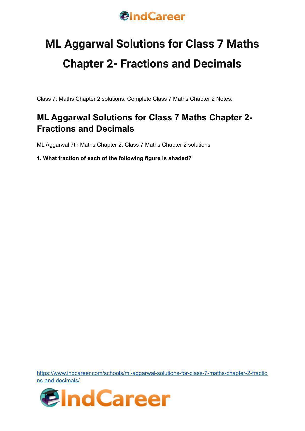ML Aggarwal Solutions for Class 7 Maths Chapter 2- Fractions and Decimals - Page 2