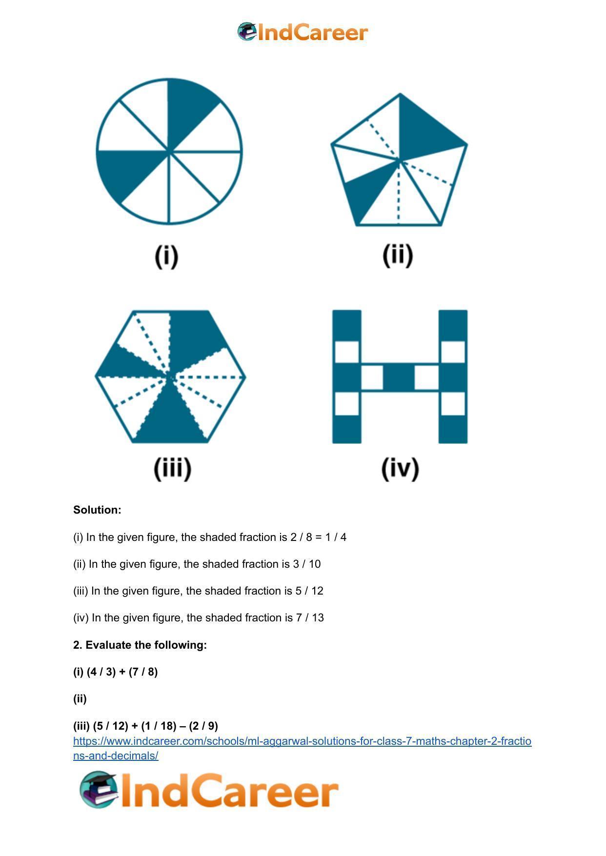 ML Aggarwal Solutions for Class 7 Maths Chapter 2- Fractions and Decimals - Page 3