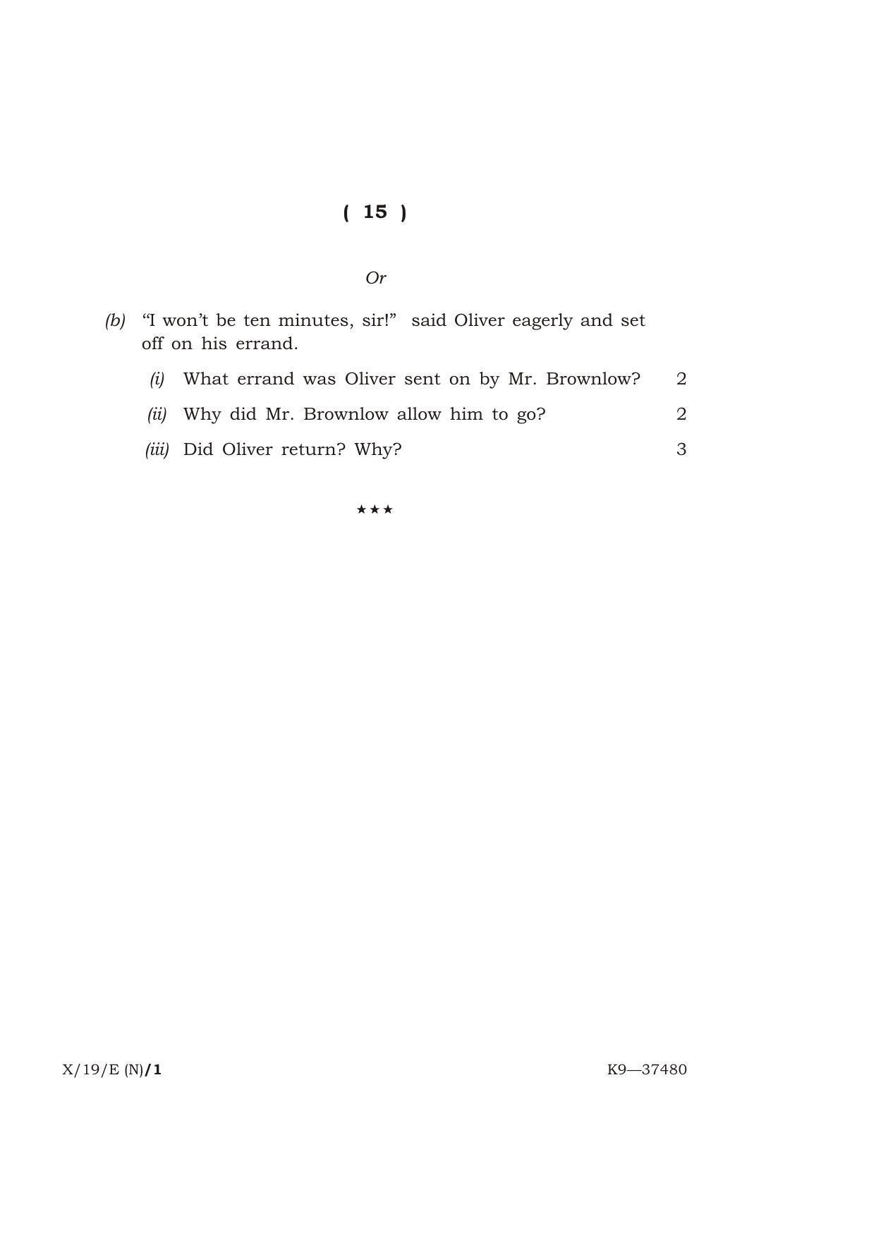 Meghalaya Board (MBOSE) Class 10 ENGLISH 2019 Question Paper - Page 15