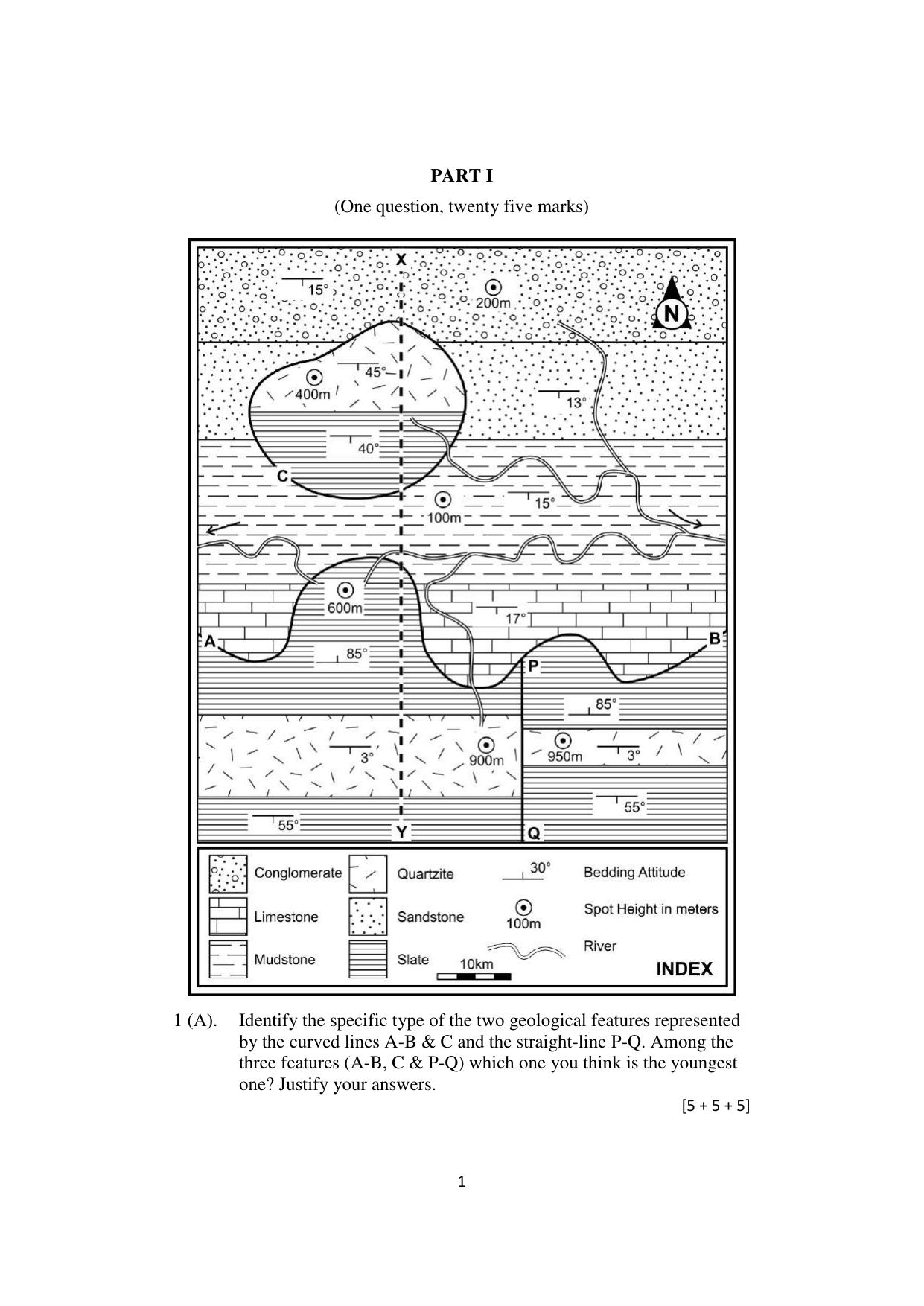 ISI Admission Test JRF in Geology (GEB) 2023 Sample Paper - Page 1