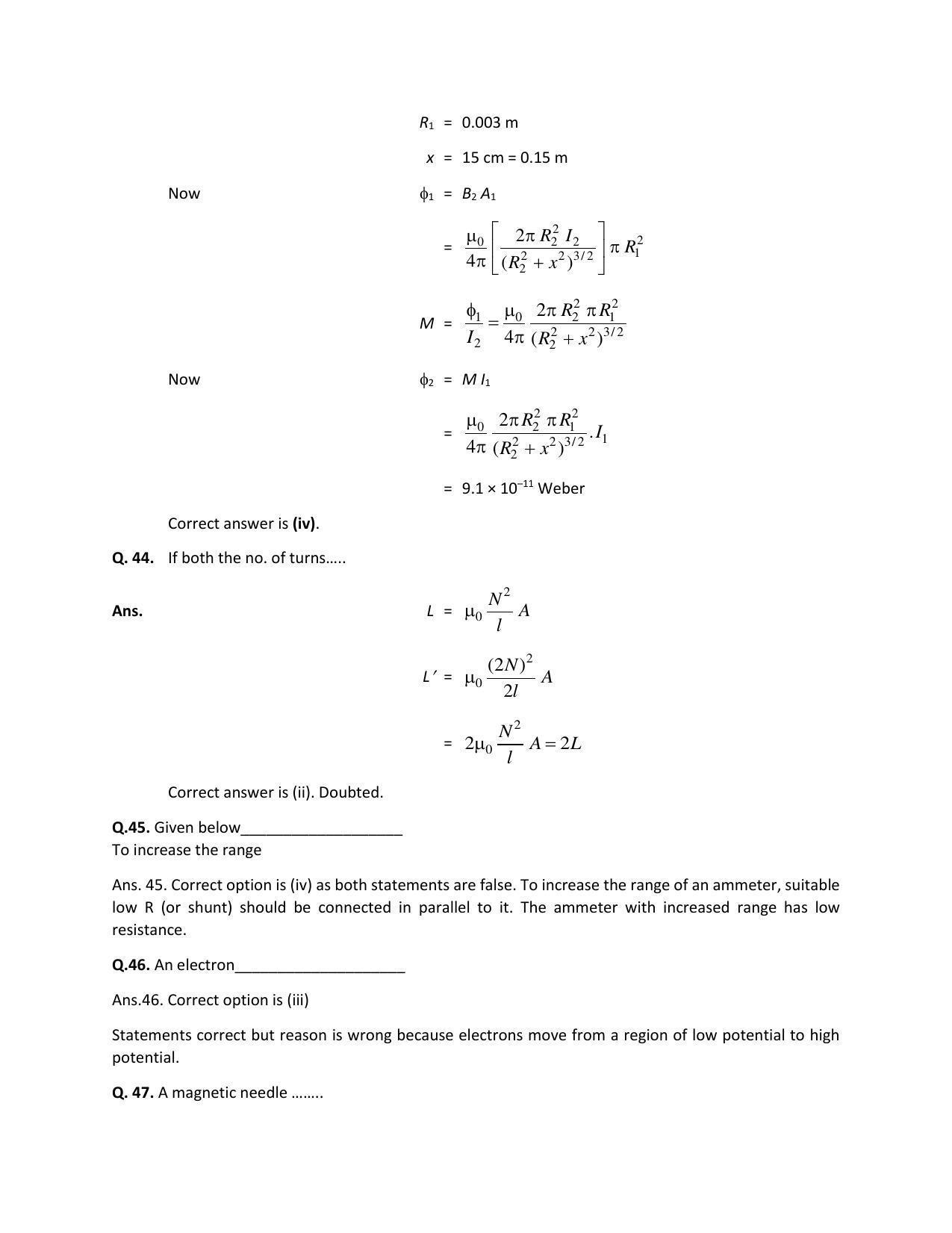 CBSE Class 12th Physics Sample Question Paper Answer Key 2021-22 - Page 16
