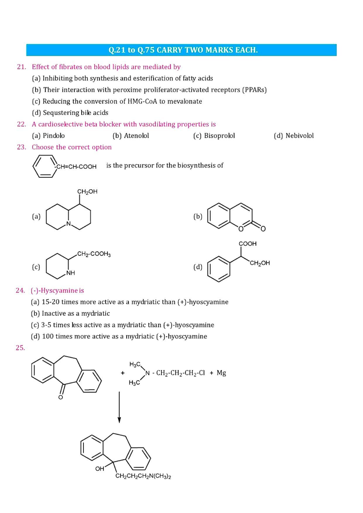 GPAT 2008 Question Paper with Answer Key - Page 3