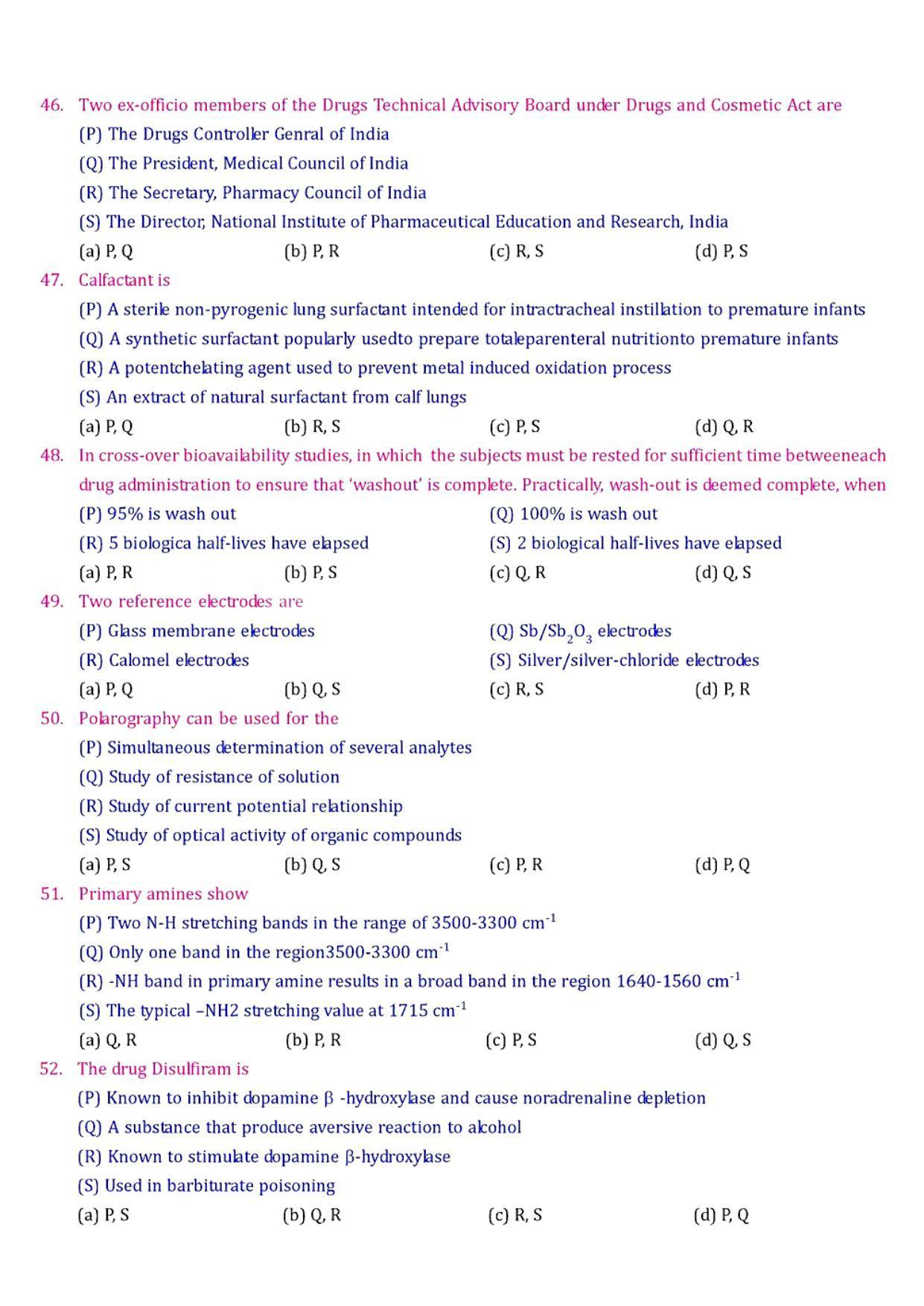 GPAT 2008 Question Paper with Answer Key - Page 7