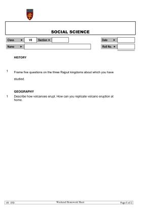 CBSE Worksheets for Class 7 Geography History Geography Assignment 1