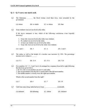 GATE 2019 Metallurgical Engineering (MT) Question Paper
