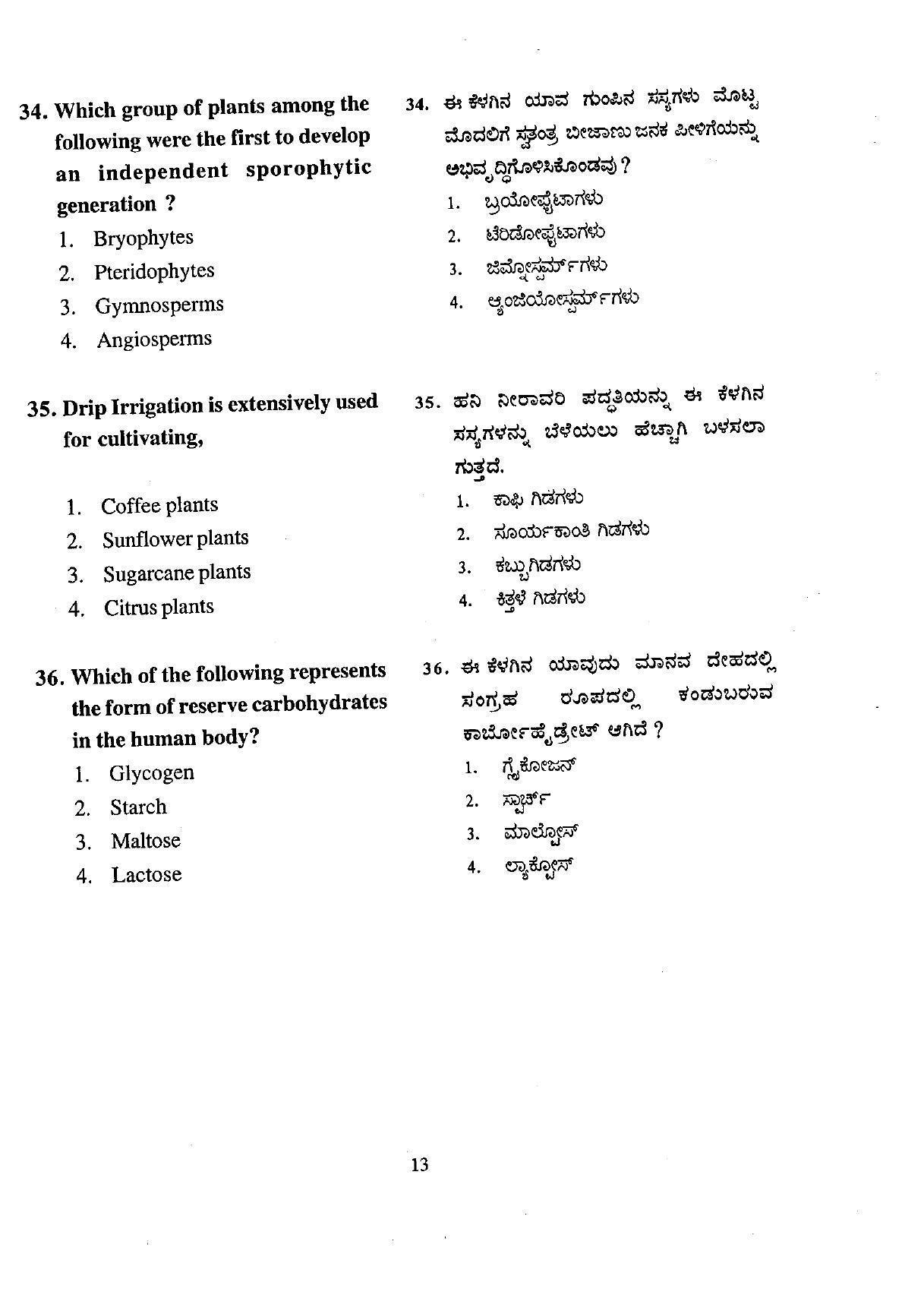 Karnataka NTSE 2009 SAT Question Paper - Page 13