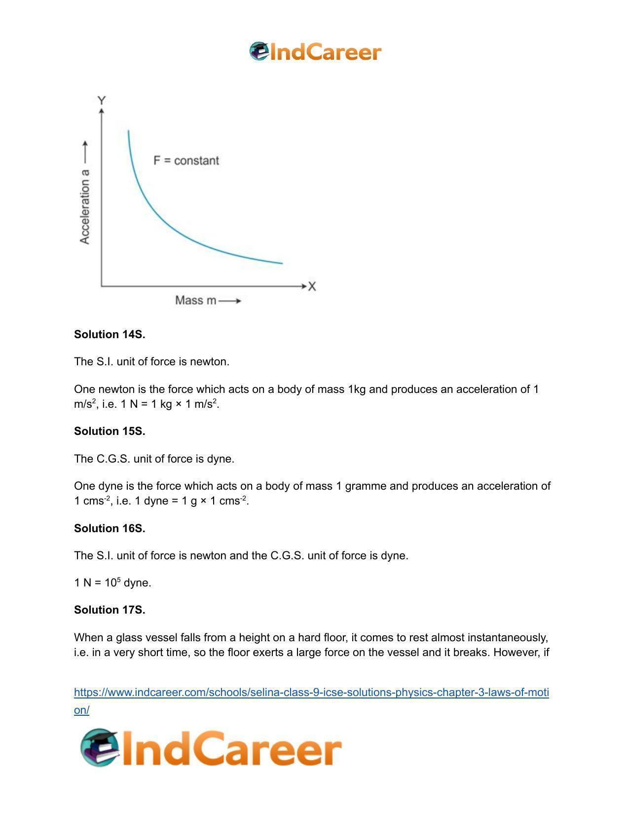 Selina Class 9 ICSE Solutions Physics : Chapter 3- Laws of Motion - Page 13