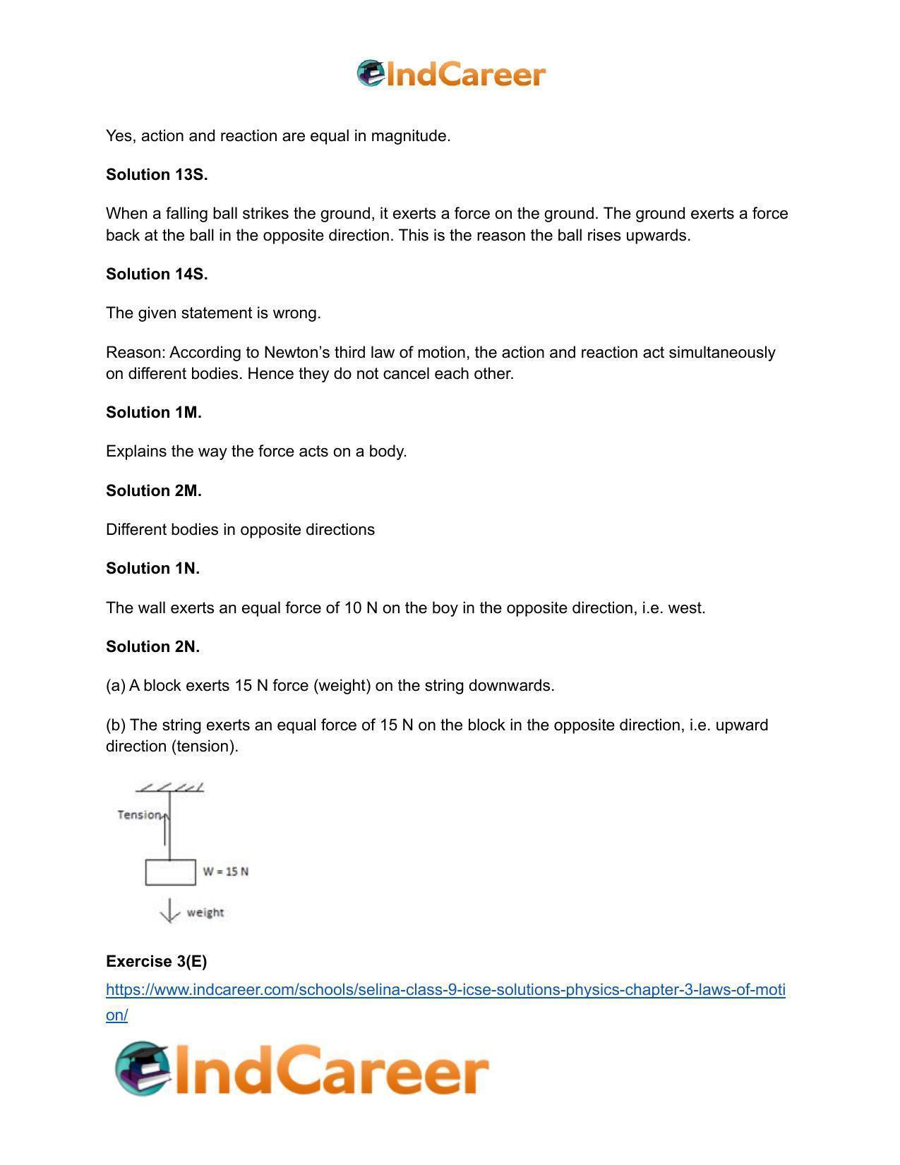 Selina Class 9 ICSE Solutions Physics : Chapter 3- Laws of Motion - Page 25