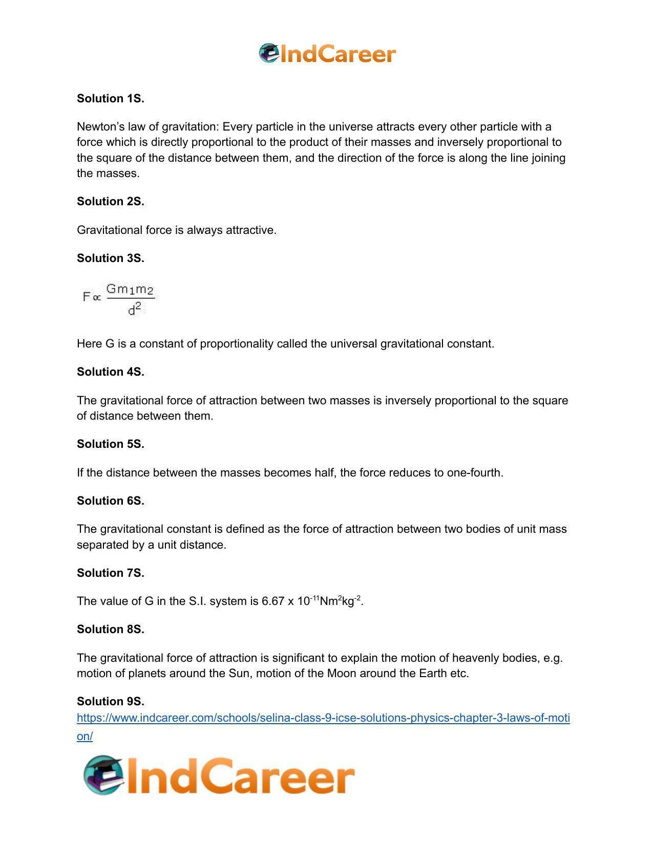 Selina Class 9 ICSE Solutions Physics : Chapter 3- Laws of Motion - Page 26