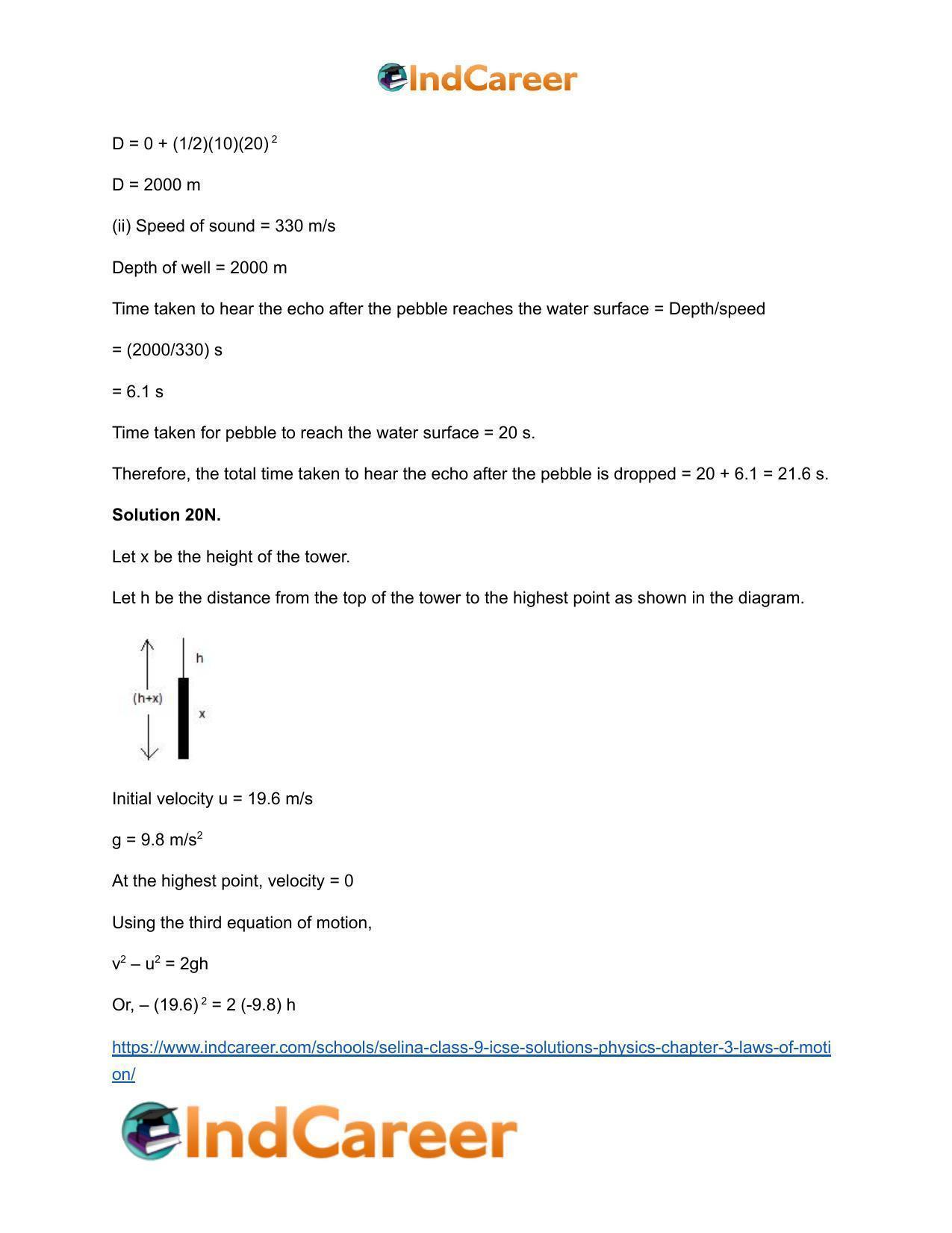 Selina Class 9 ICSE Solutions Physics : Chapter 3- Laws of Motion - Page 39