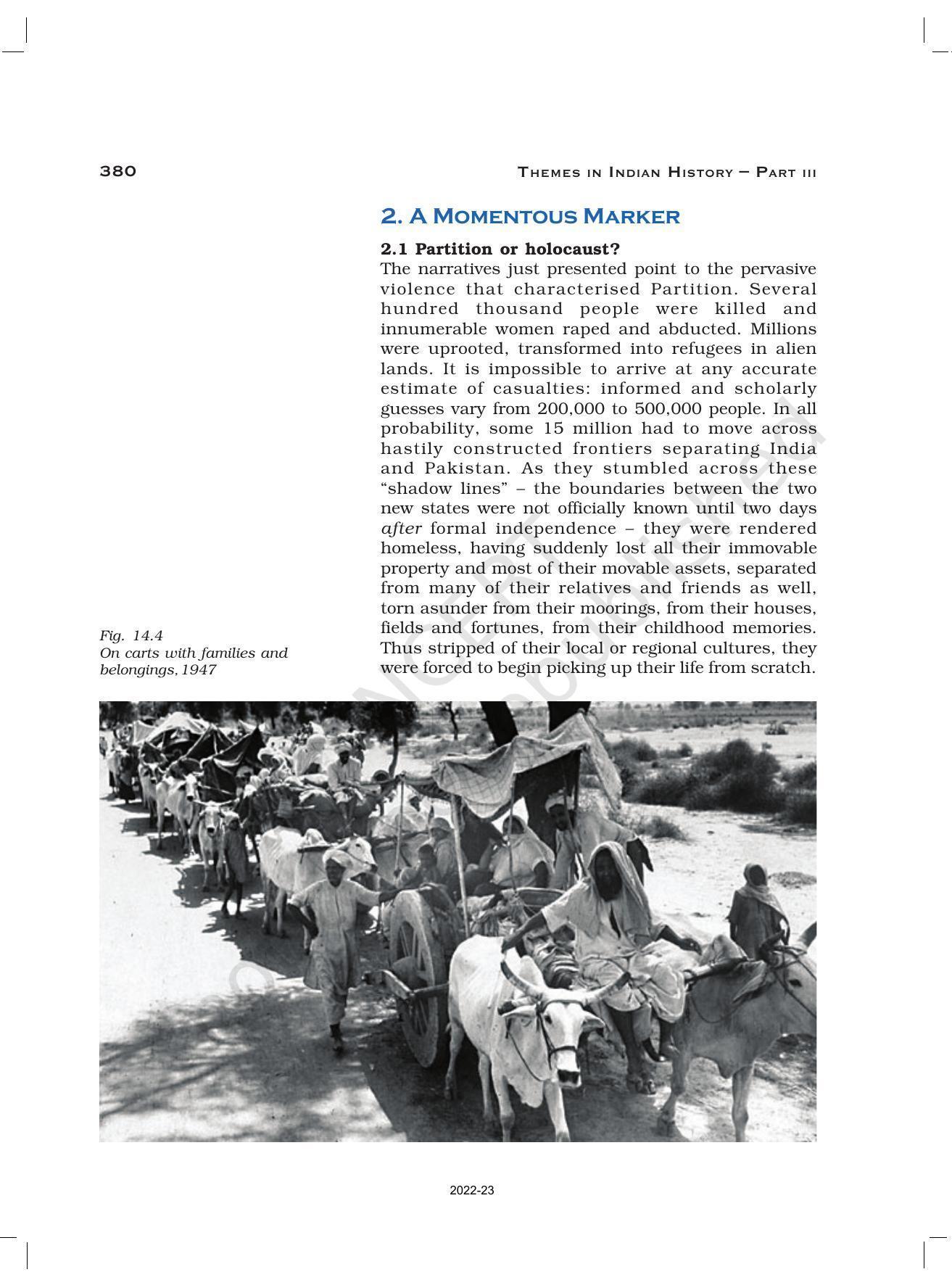 NCERT Book for Class 12 History (Part-III) Chapter 14 Understanding Partition - Page 5