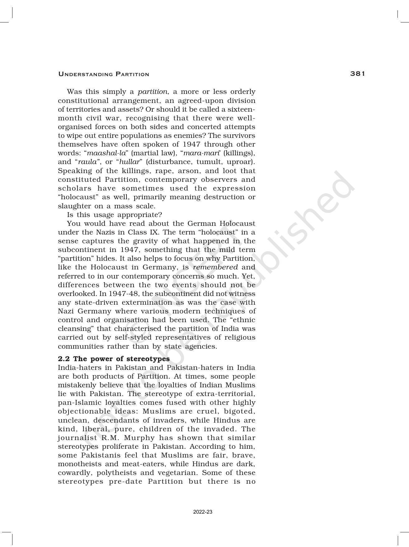 NCERT Book for Class 12 History (Part-III) Chapter 14 Understanding Partition - Page 6