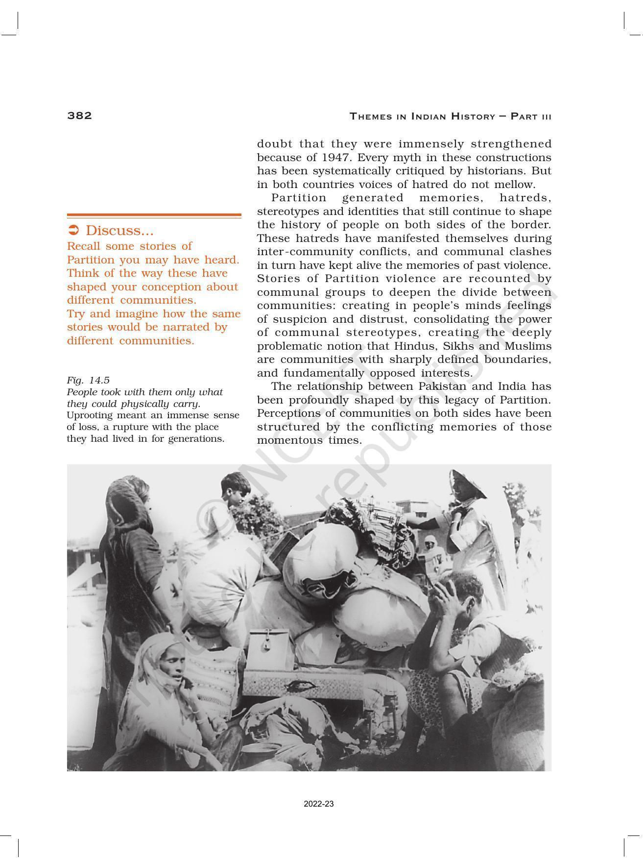 NCERT Book for Class 12 History (Part-III) Chapter 14 Understanding Partition - Page 7
