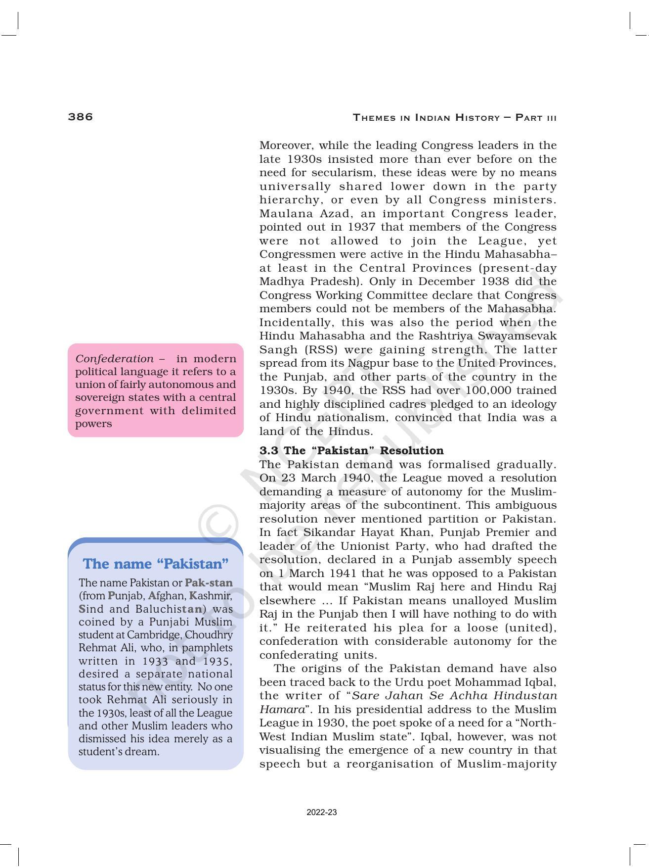 NCERT Book for Class 12 History (Part-III) Chapter 14 Understanding Partition - Page 11
