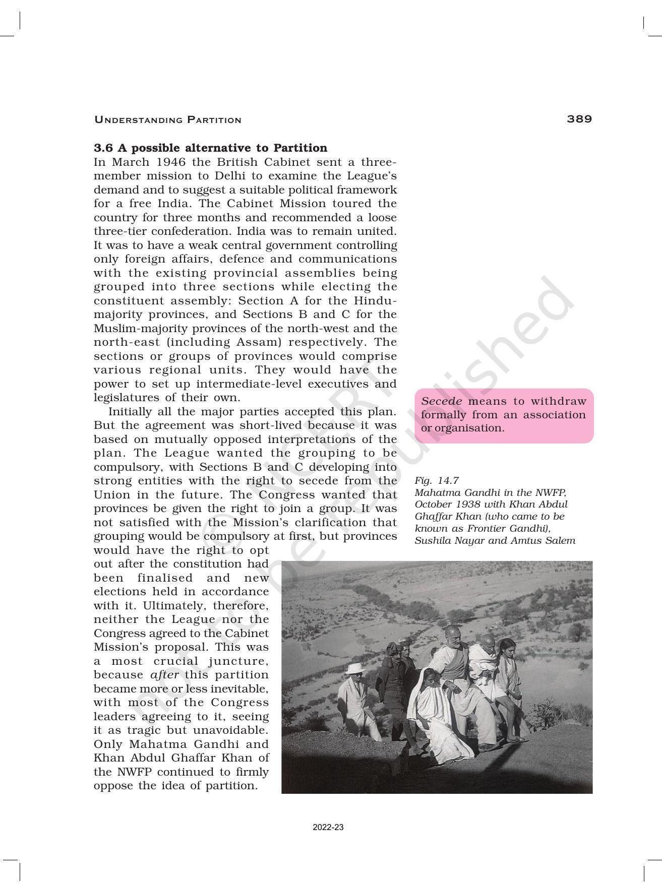 NCERT Book for Class 12 History (Part-III) Chapter 14 Understanding Partition - Page 14