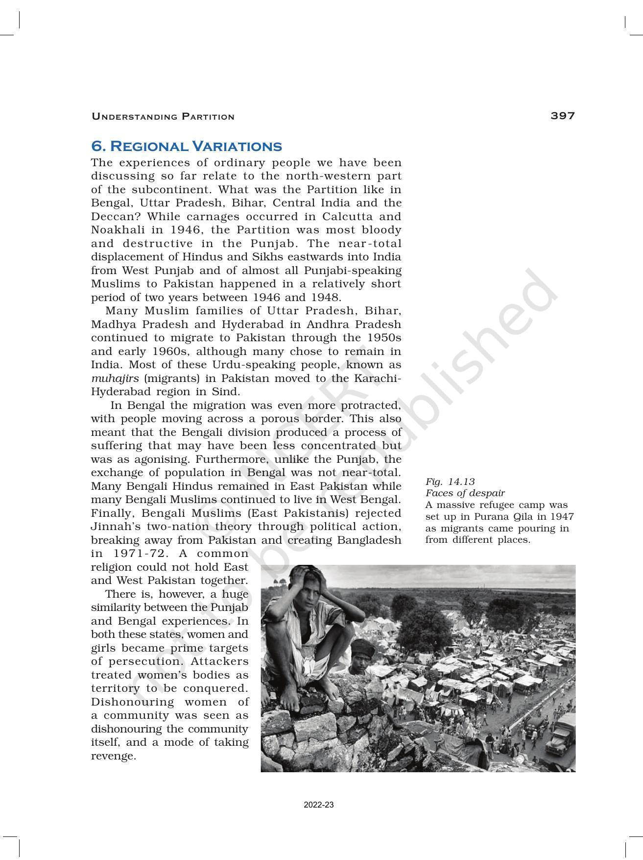 NCERT Book for Class 12 History (Part-III) Chapter 14 Understanding Partition - Page 22