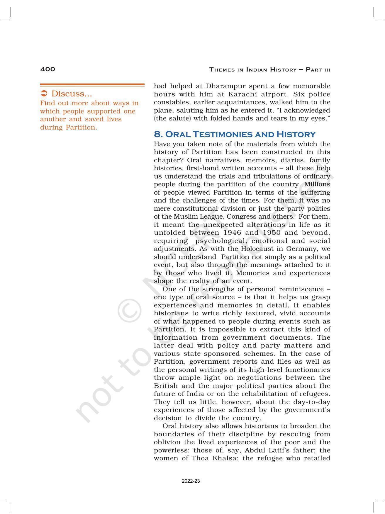 NCERT Book for Class 12 History (Part-III) Chapter 14 Understanding Partition - Page 25