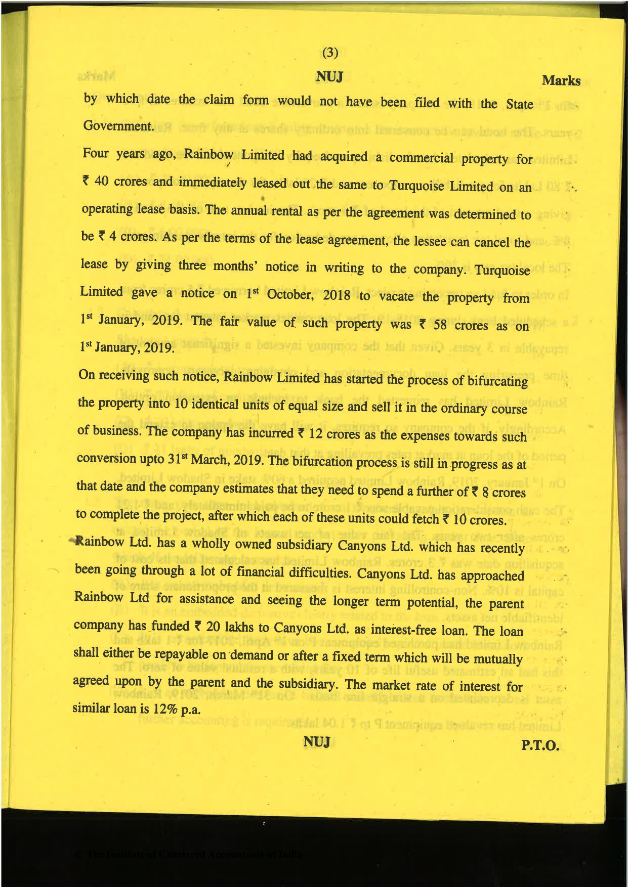 CA Final Nov 2019 Question Paper -Paper 6E – Global Financial Reporting Standards - Page 3