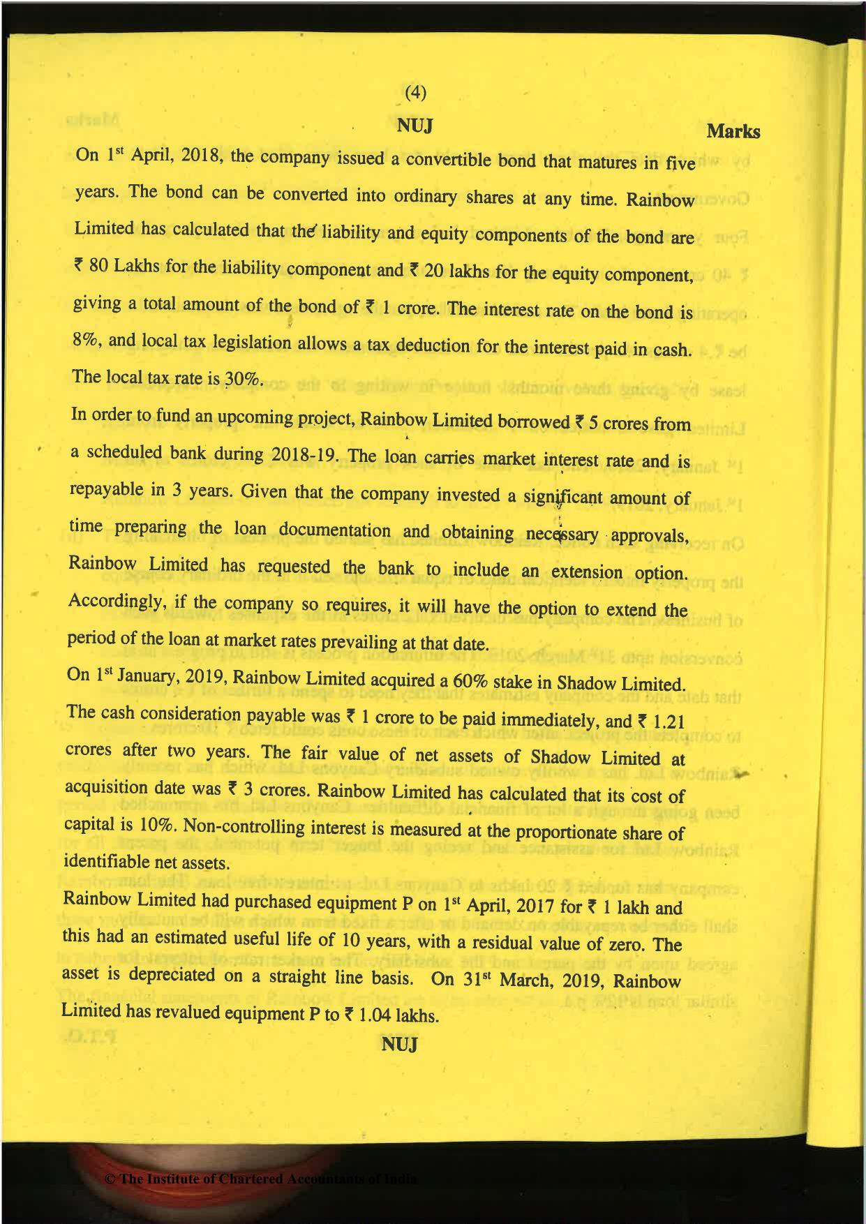 CA Final Nov 2019 Question Paper -Paper 6E – Global Financial Reporting Standards - Page 4