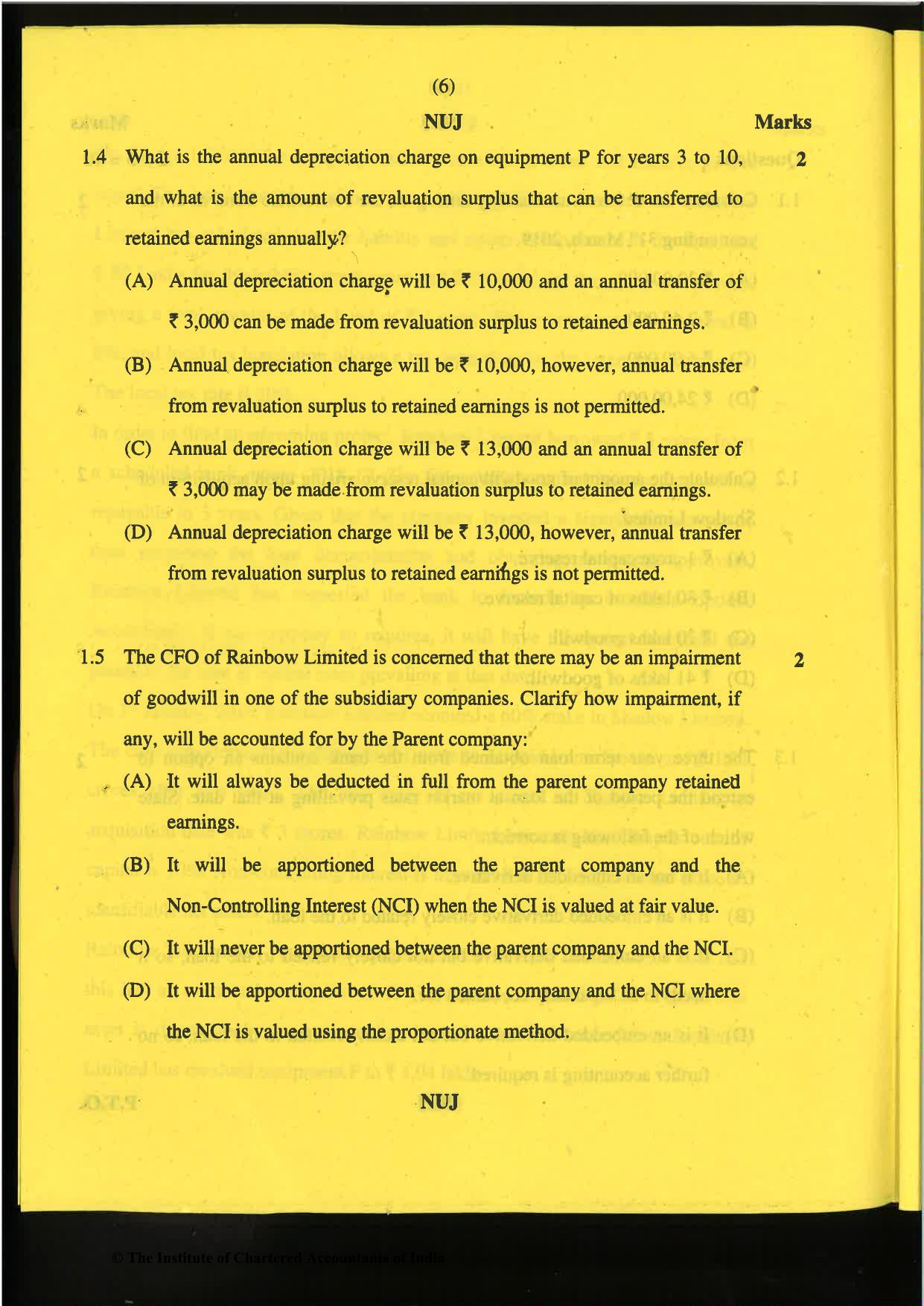 CA Final Nov 2019 Question Paper -Paper 6E – Global Financial Reporting Standards - Page 6