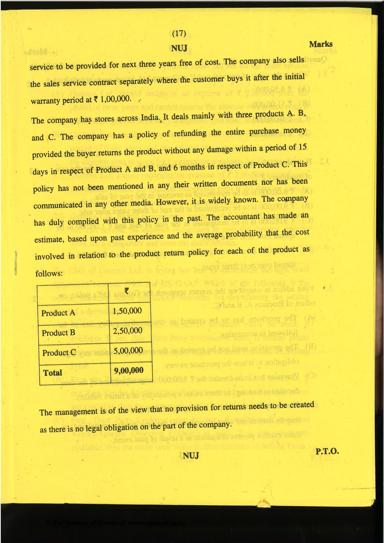 CA Final Nov 2019 Question Paper -Paper 6E – Global Financial Reporting Standards - Page 17