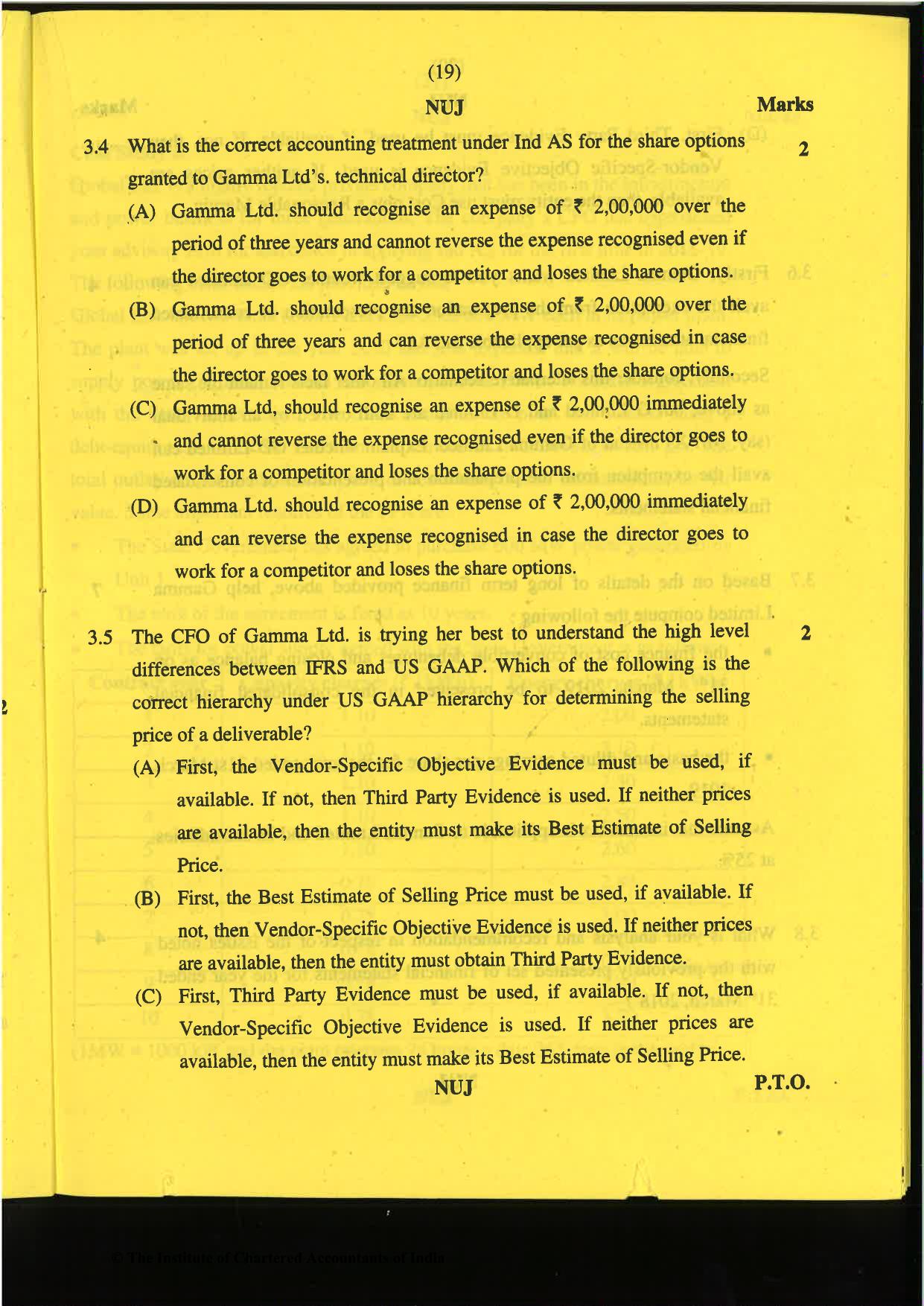 CA Final Nov 2019 Question Paper -Paper 6E – Global Financial Reporting Standards - Page 19