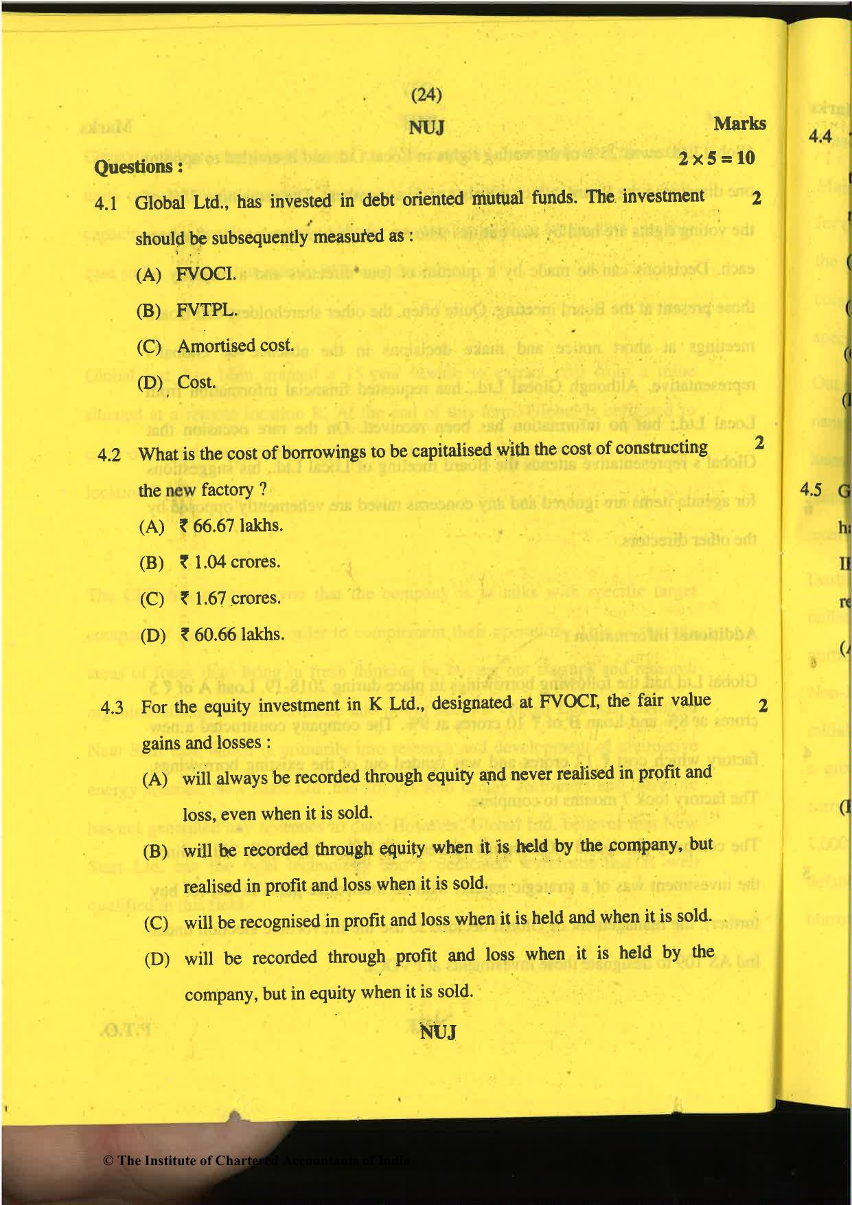 CA Final Nov 2019 Question Paper -Paper 6E – Global Financial Reporting Standards - Page 24