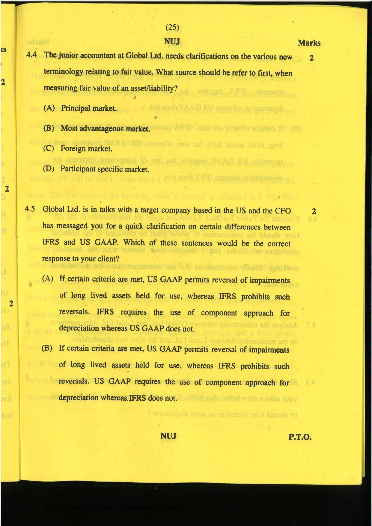 CA Final Nov 2019 Question Paper -Paper 6E – Global Financial Reporting Standards - Page 25