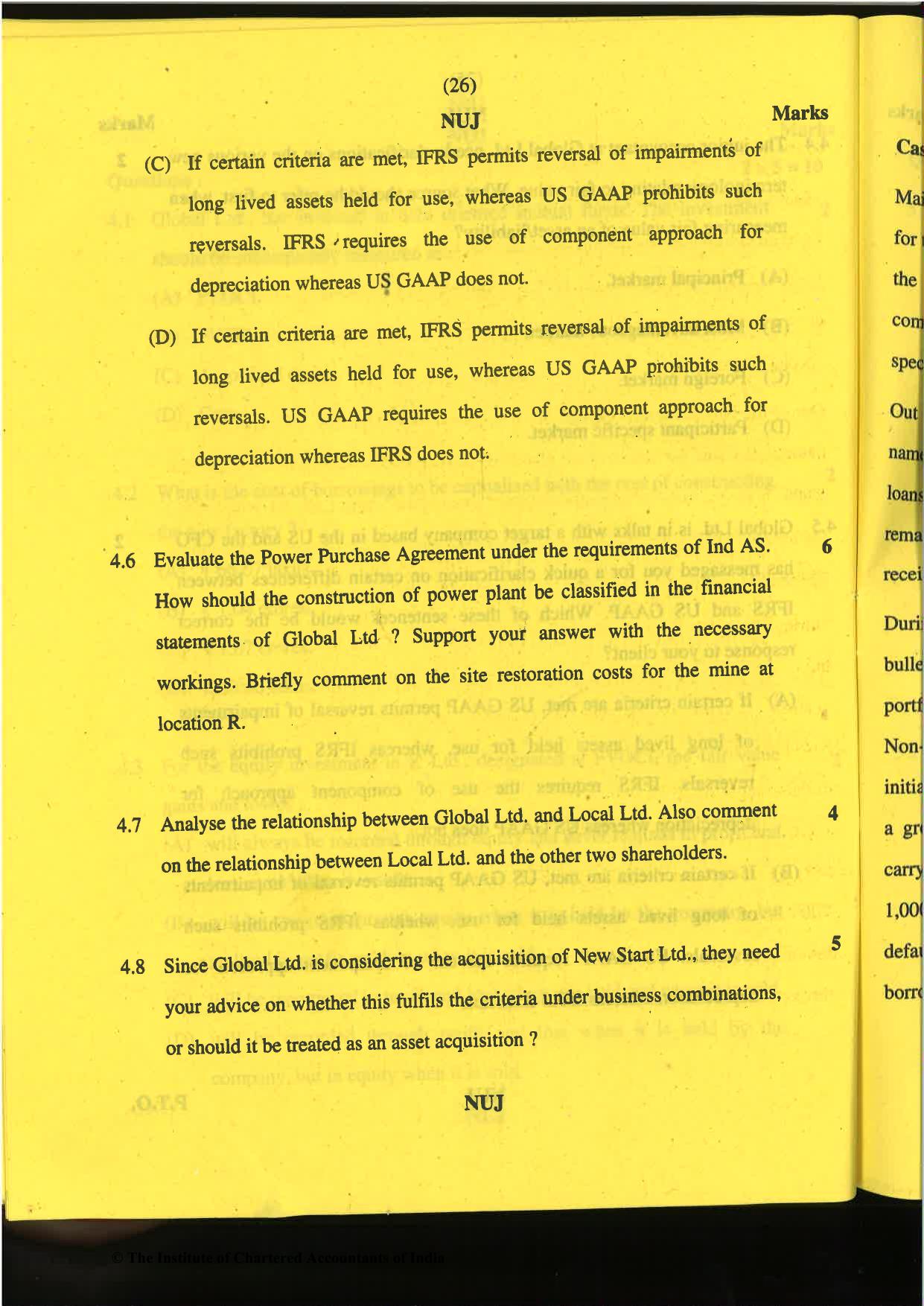 CA Final Nov 2019 Question Paper -Paper 6E – Global Financial Reporting Standards - Page 26