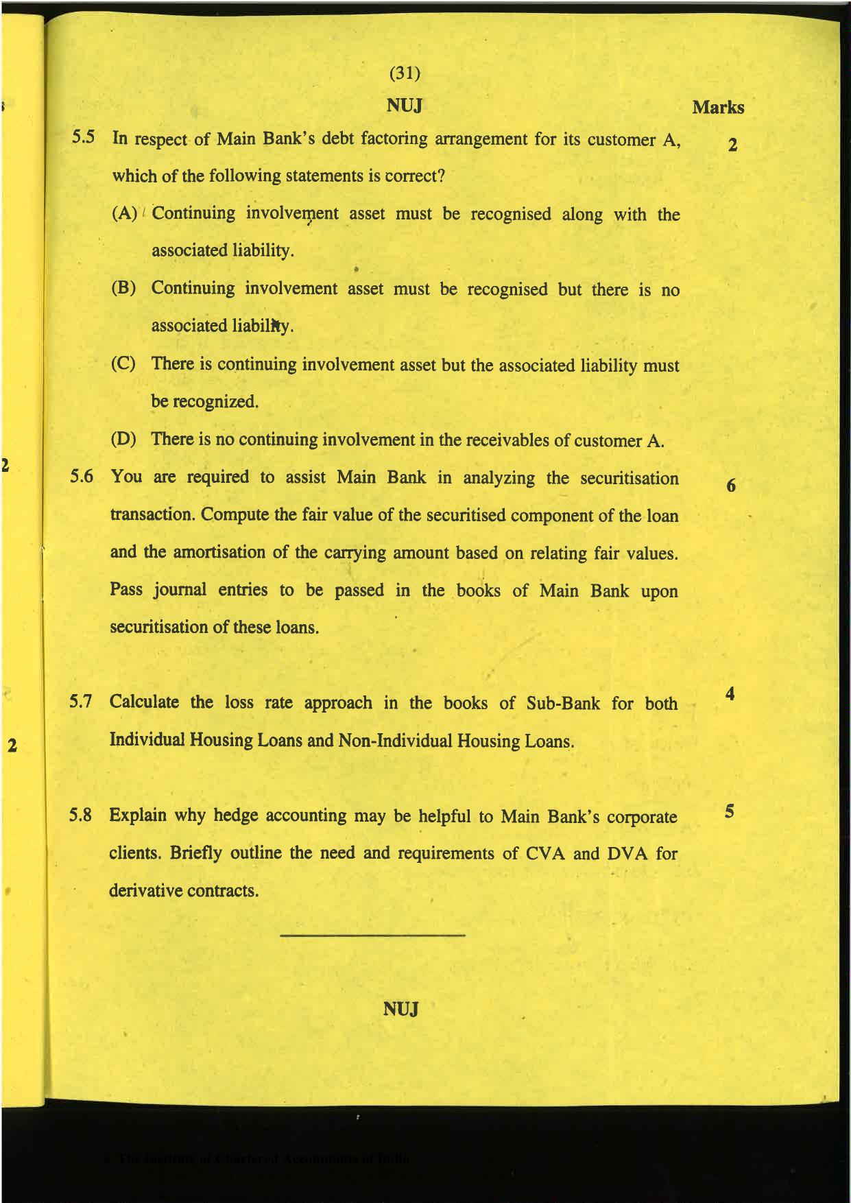 CA Final Nov 2019 Question Paper -Paper 6E – Global Financial Reporting Standards - Page 31
