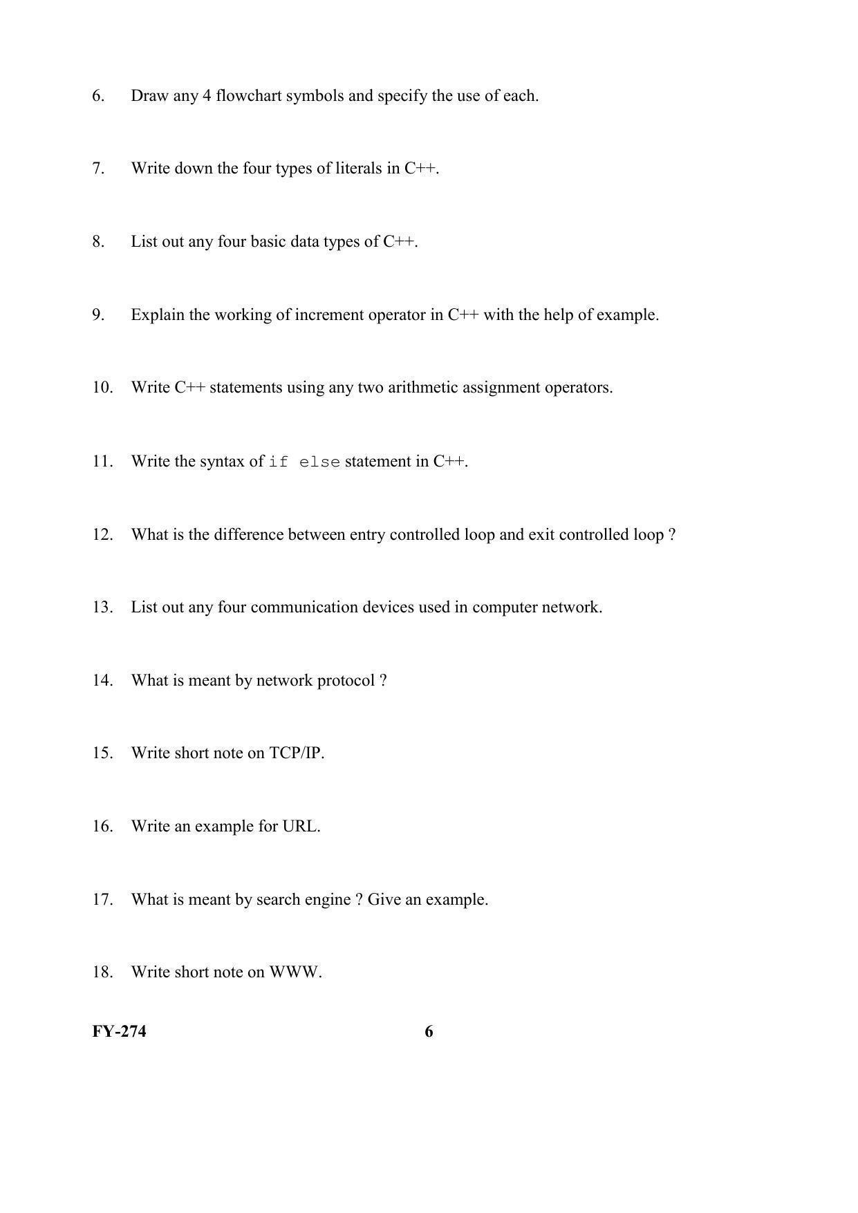 Kerala Plus One (Class 11th) Computer Application-Commerce (Hearing Impaired) Question Paper 2021 - Page 6
