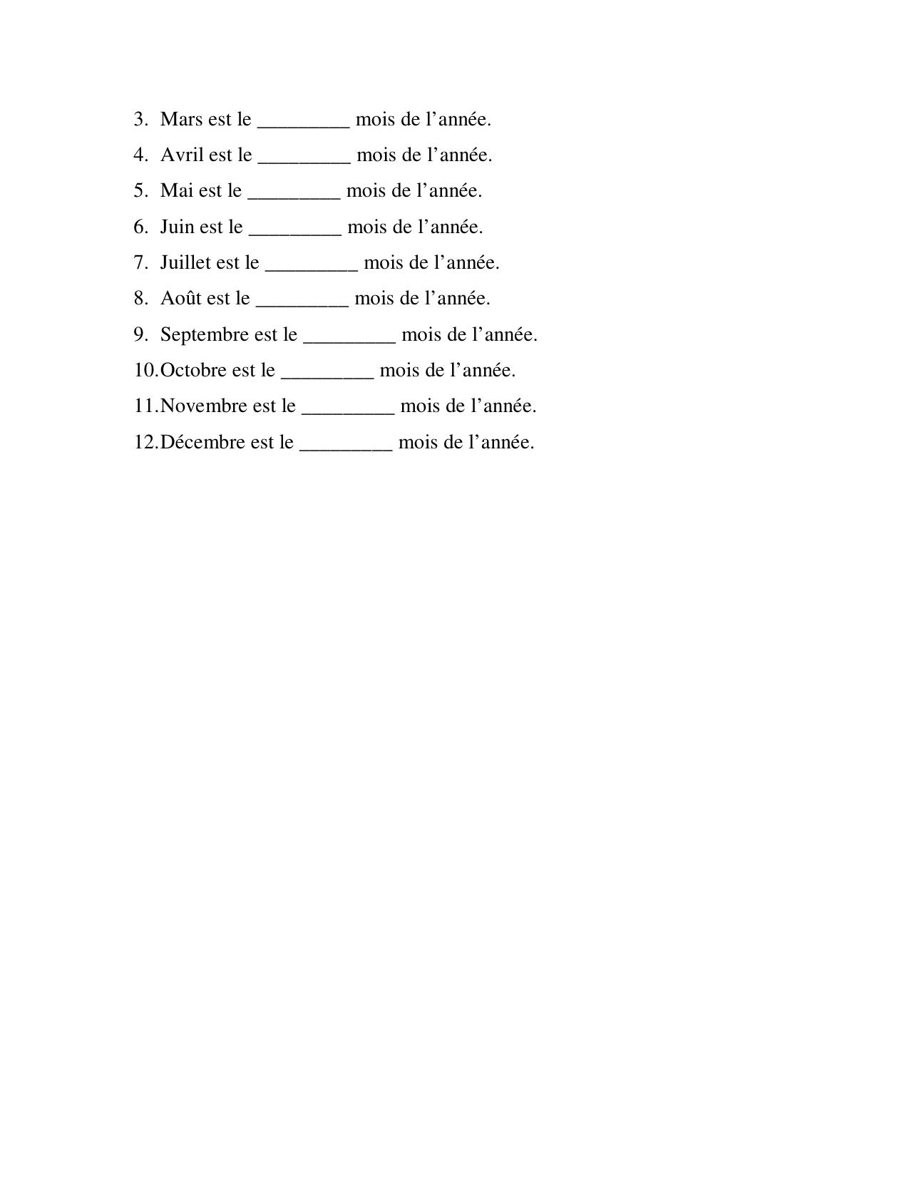 CBSE Worksheets for Class 6 French Practice Assignment 2 - Page 2