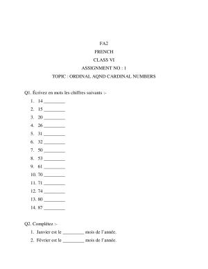 CBSE Worksheets for Class 6 French Practice Assignment 2