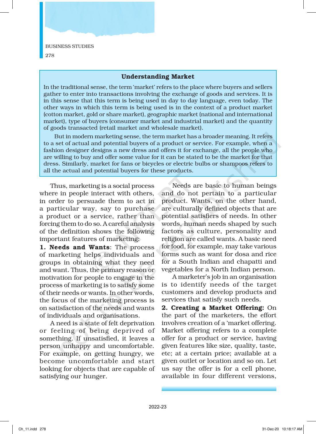 NCERT Book for Class 12 Business Studies Chapter 11 Marketing - Page 3