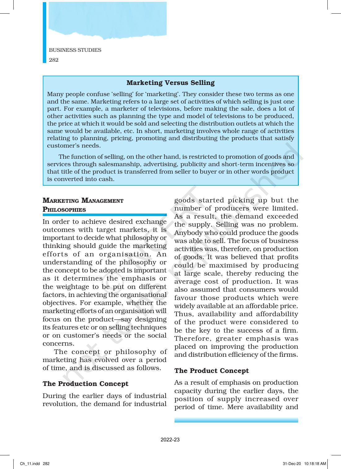 NCERT Book for Class 12 Business Studies Chapter 11 Marketing - Page 7