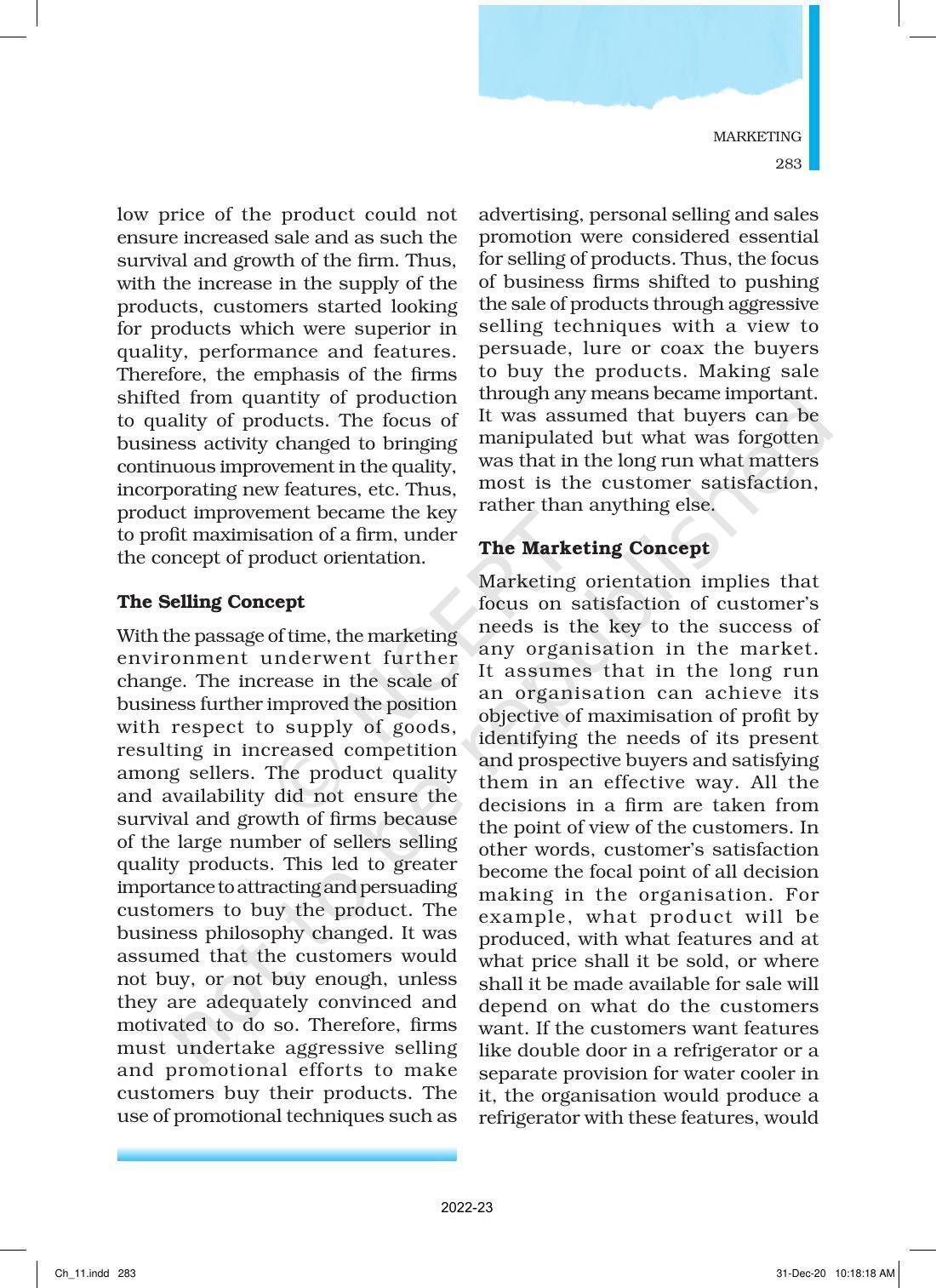 NCERT Book for Class 12 Business Studies Chapter 11 Marketing - Page 8