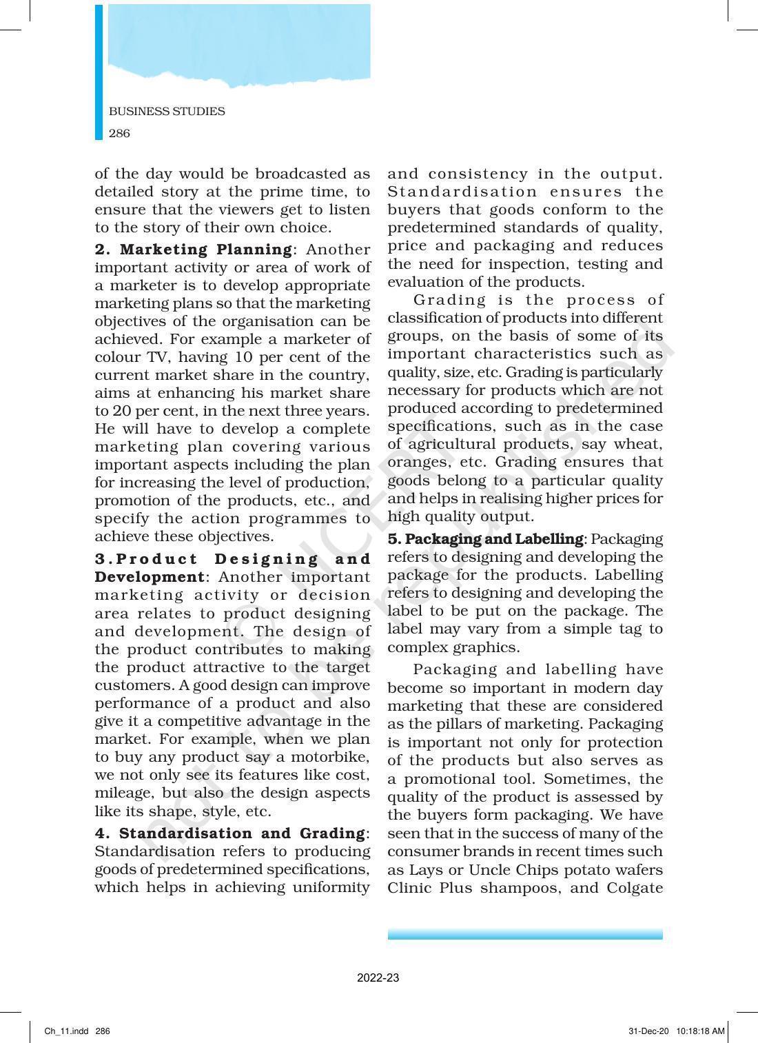 NCERT Book for Class 12 Business Studies Chapter 11 Marketing - Page 11