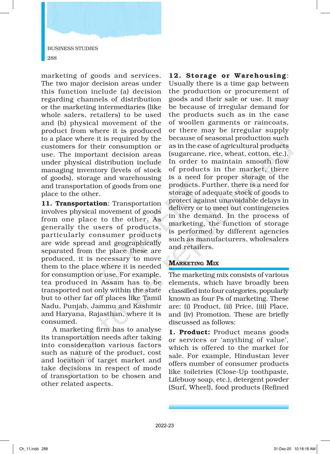 NCERT Book for Class 12 Business Studies Chapter 11 Marketing - Page 13