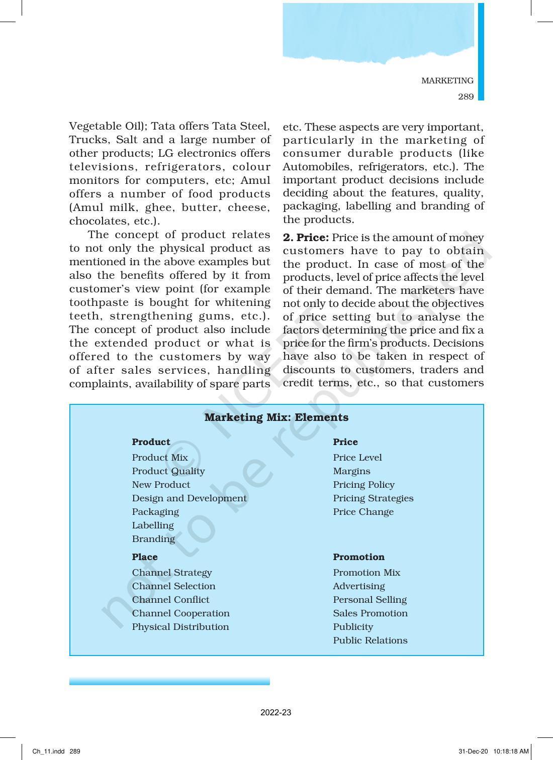 NCERT Book for Class 12 Business Studies Chapter 11 Marketing - Page 14